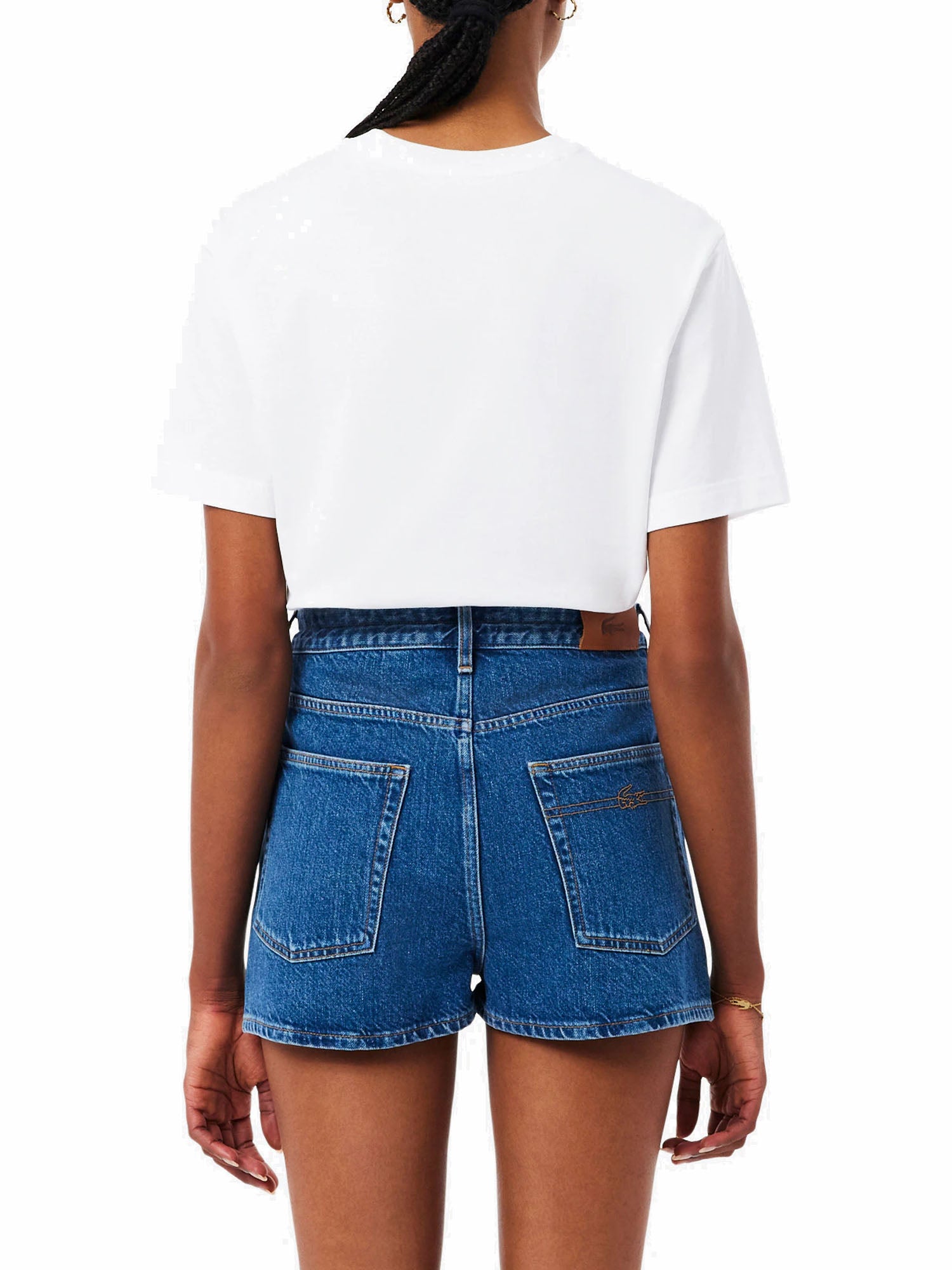 Lacoste T-shirt in morbido cotone relaxed fit Bianco