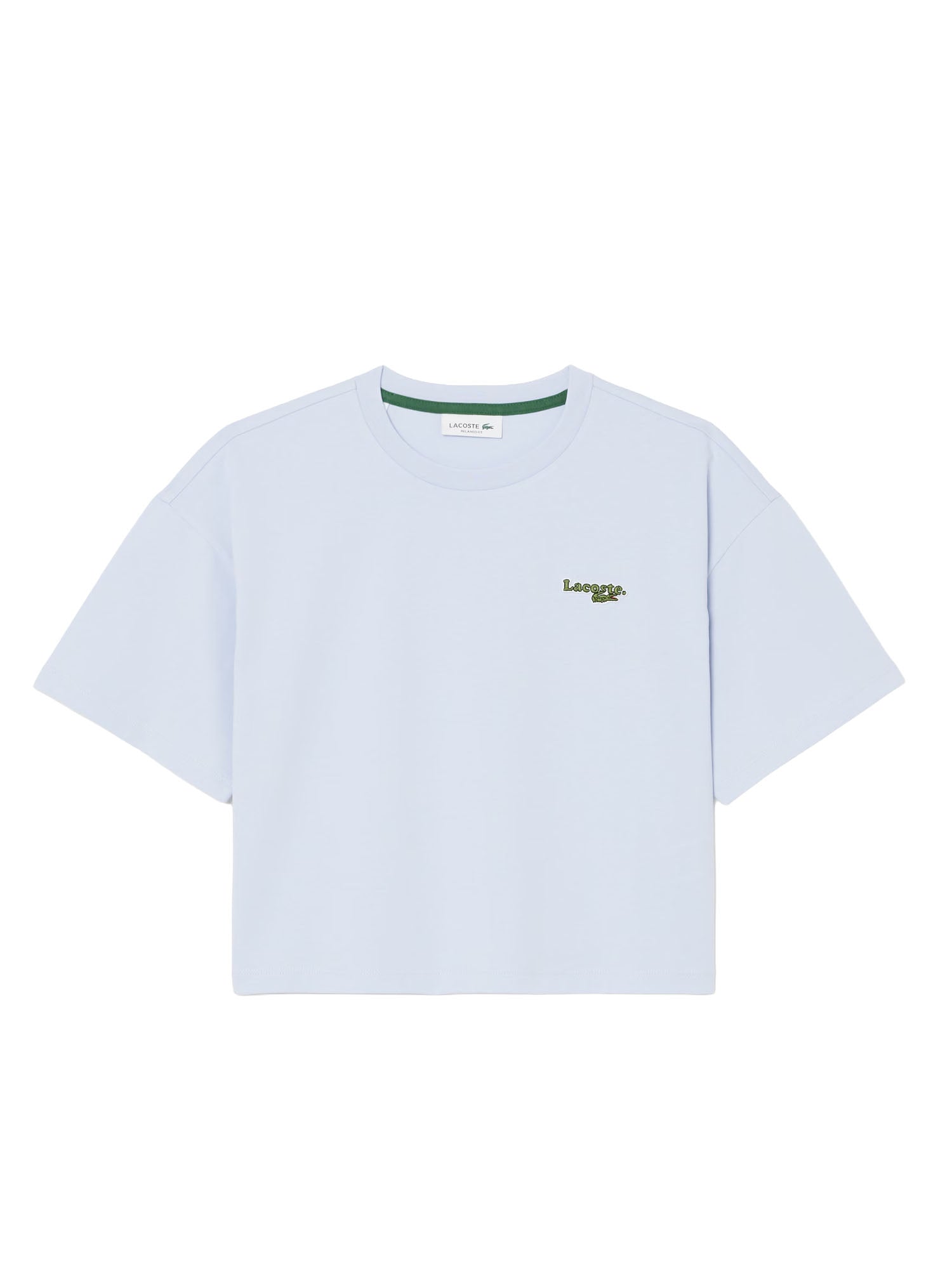 Lacoste T-shirt casual in jersey di cotone Azzurro