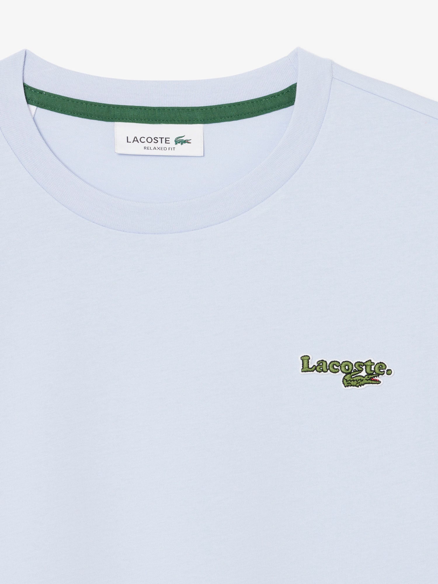 Lacoste T-shirt casual in jersey di cotone Azzurro