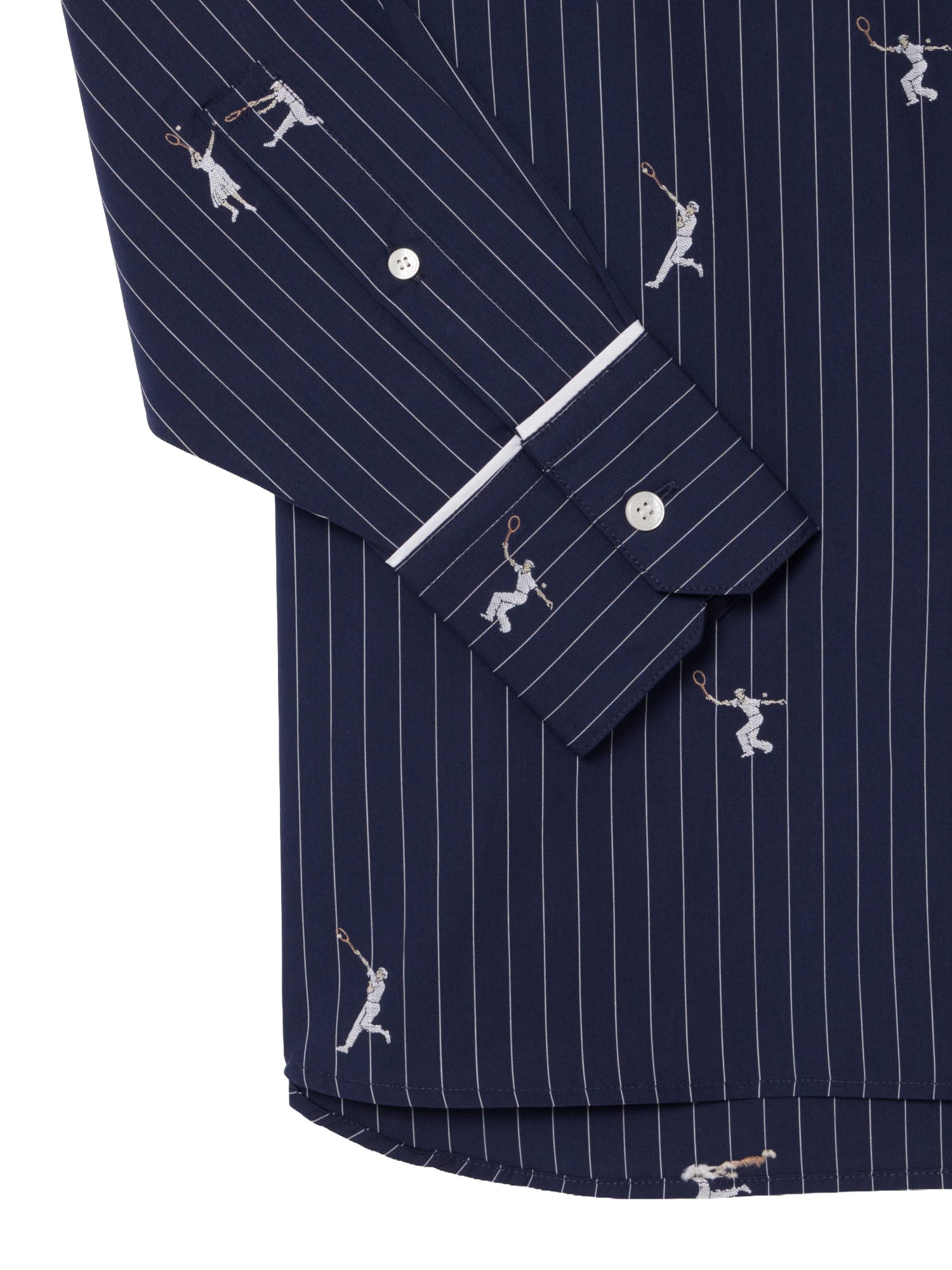 Lacoste Camicia oversize con motivi jacquard Blu