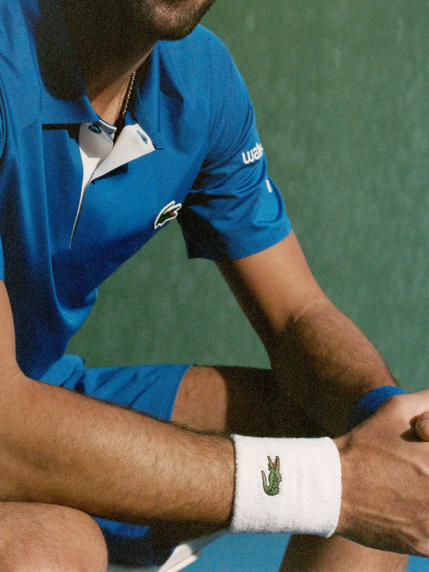 Lacoste Polsini sportivi in jersey elasticizzato Bianco