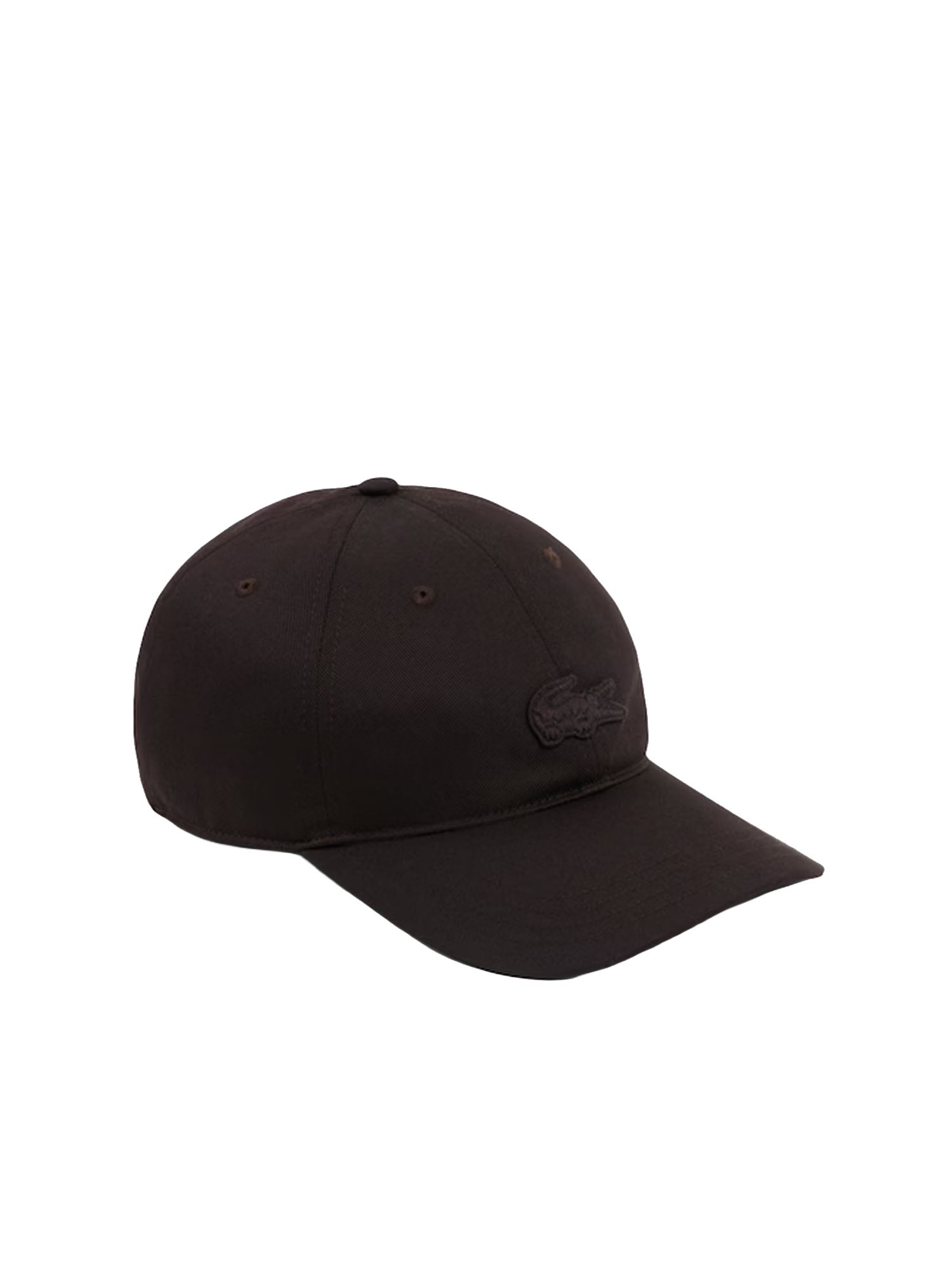 Lacoste Cappellino in twill di cotone con stemma Marrone