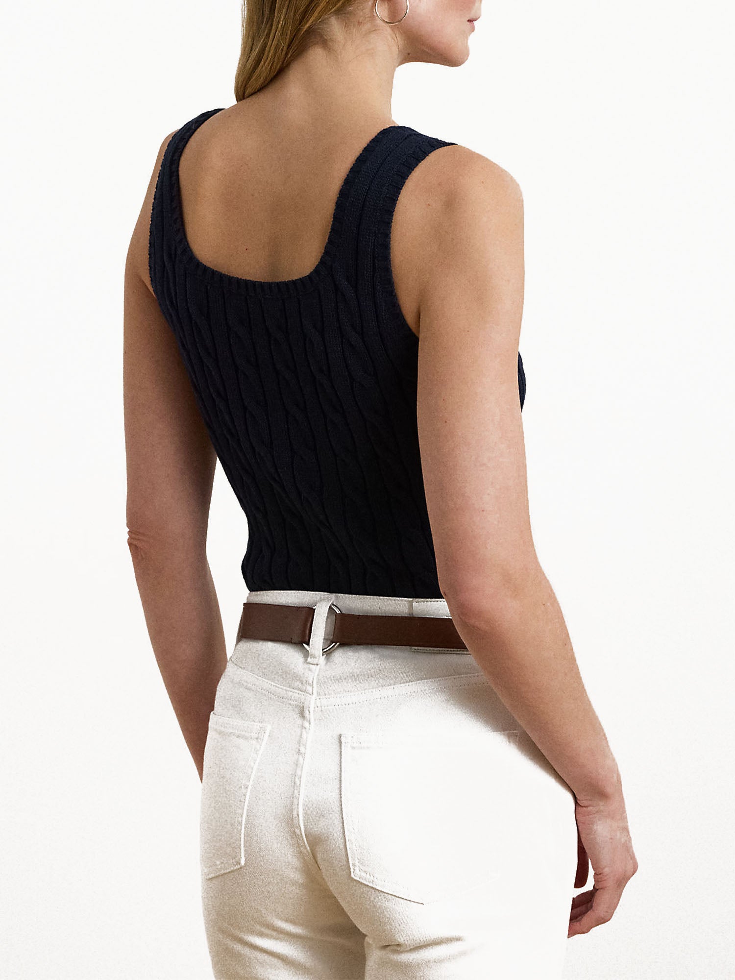 Lauren Ralph Lauren Malgione Cable Sleevlees Blu