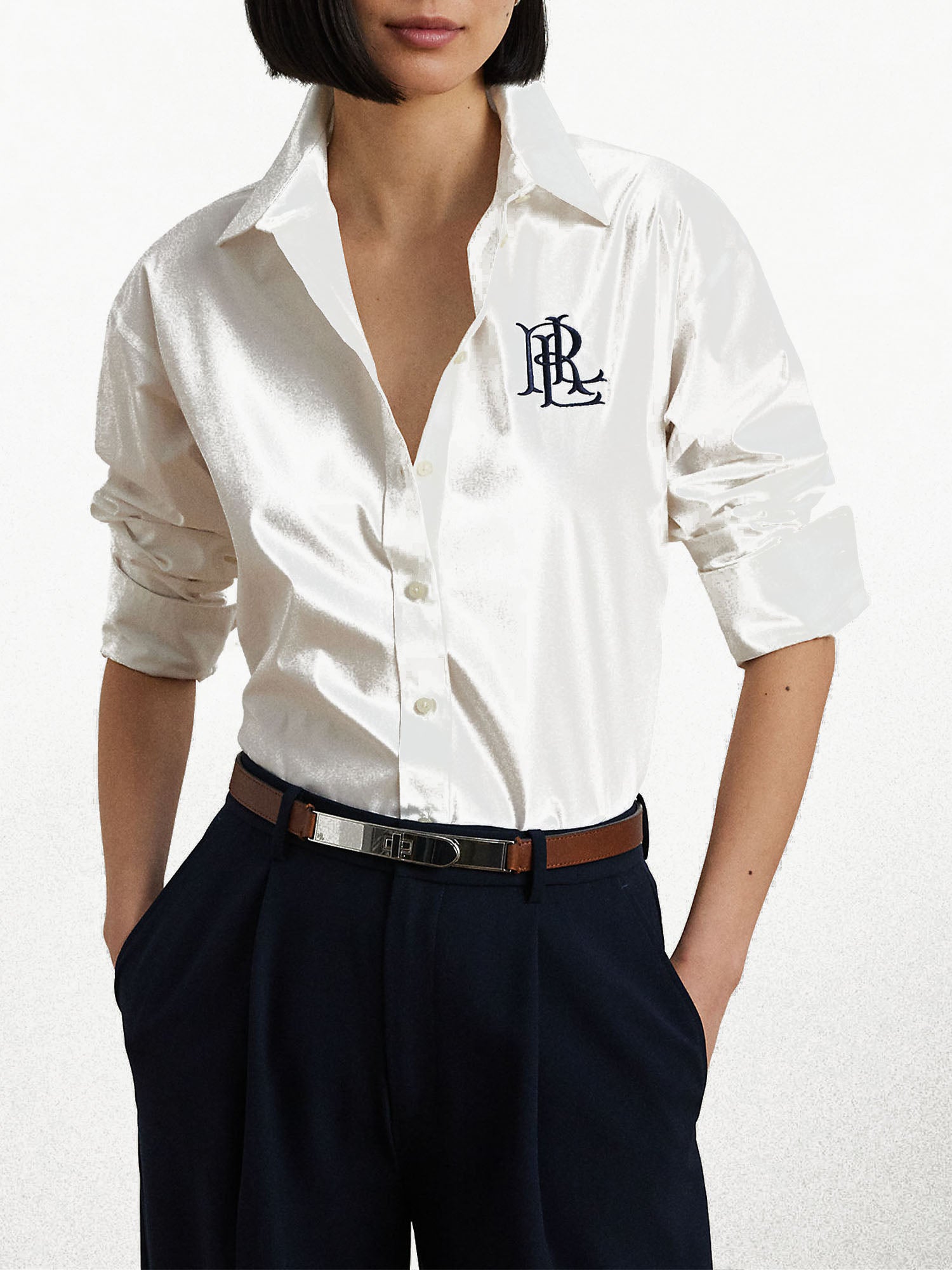 Lauren Ralph Lauren Camicia in cotone stretch Bianco