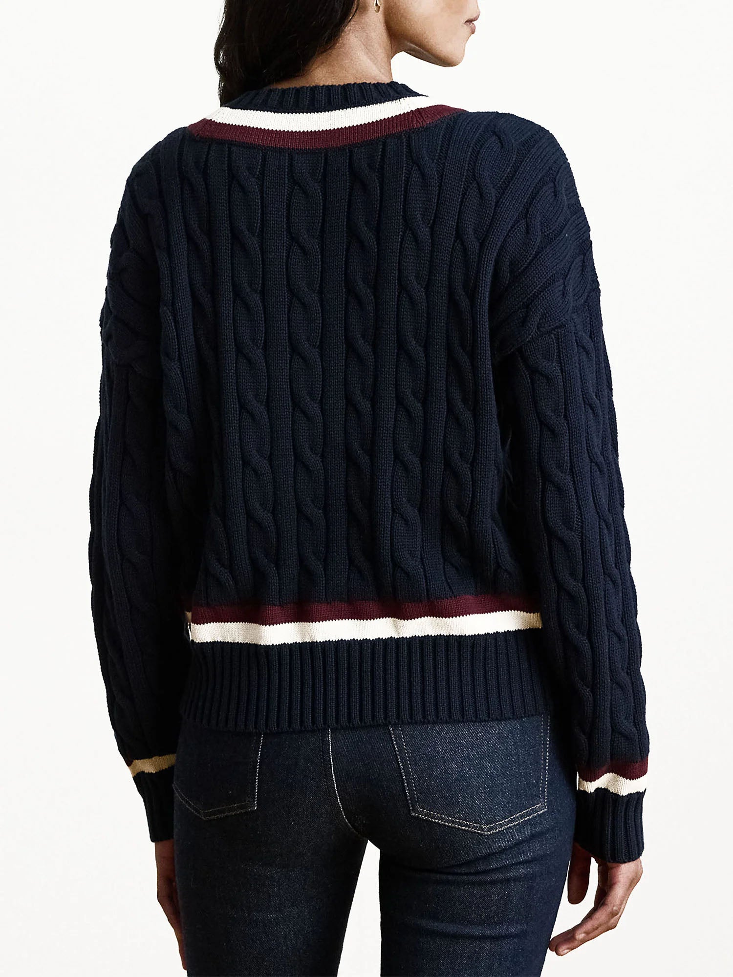 Lauren Ralph Lauren Maglione cricket in cotone Blu