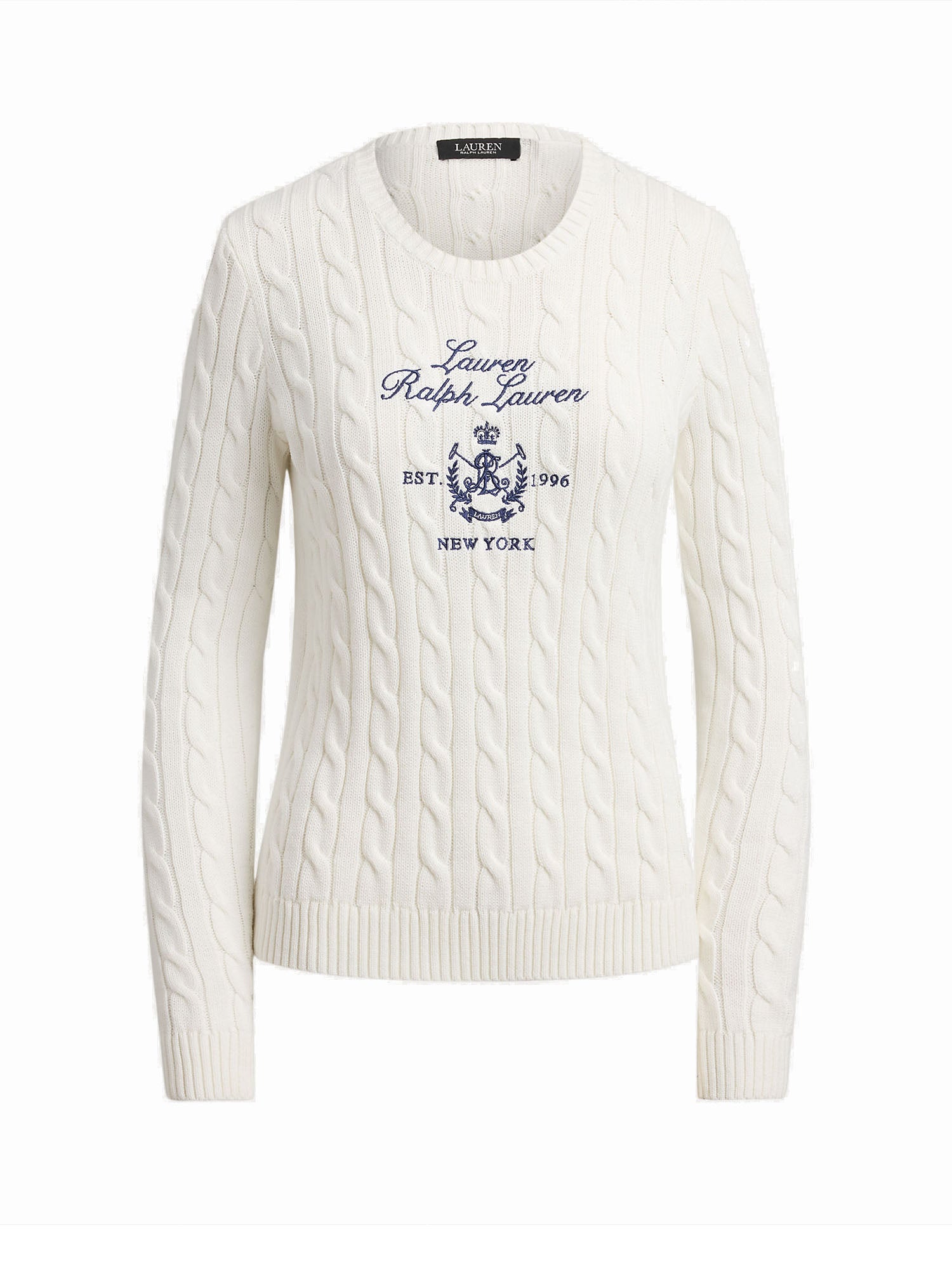 Lauren Ralph Lauren Maglione lavorato a trecce Bianco
