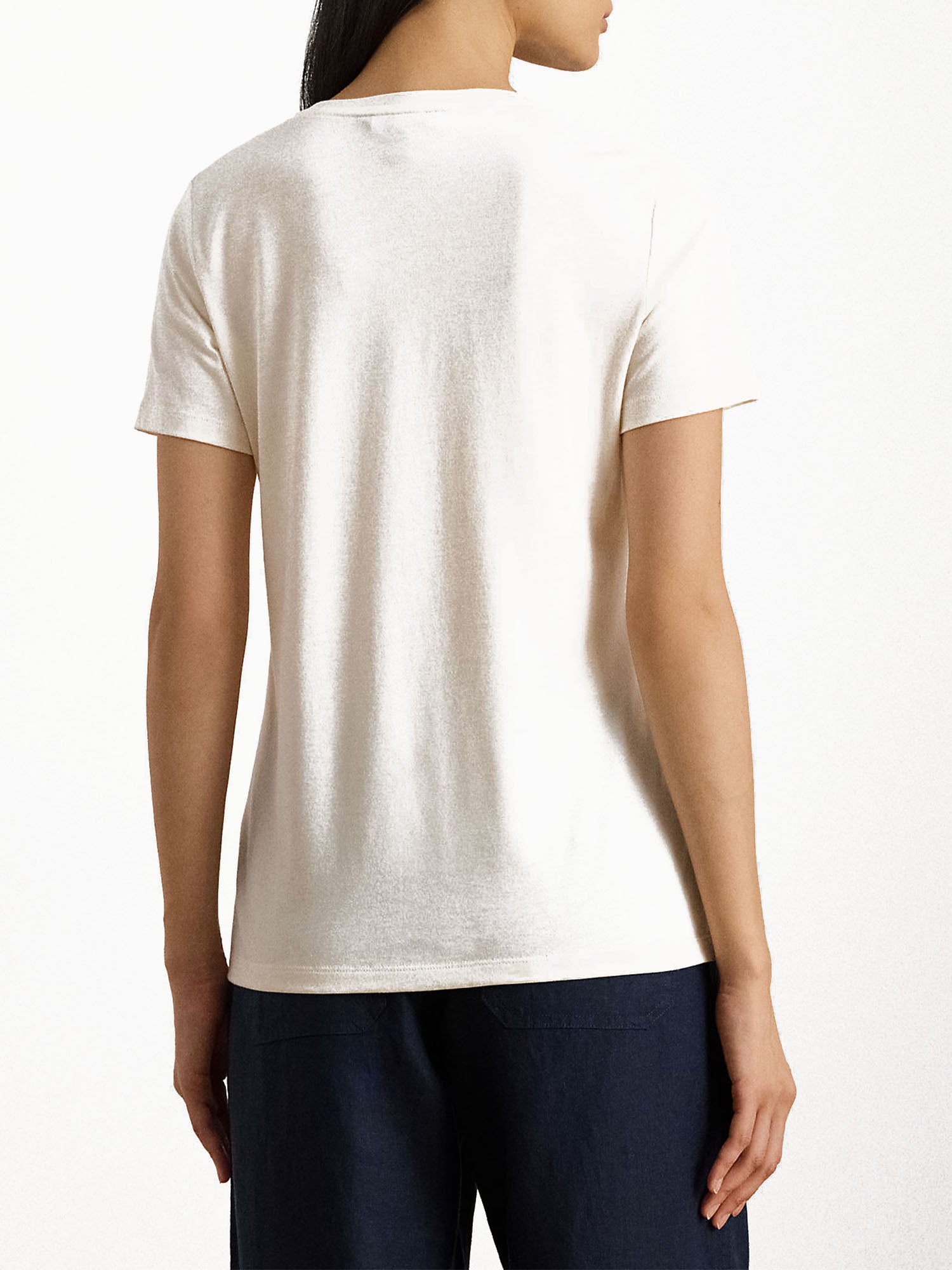 Lauren Ralph Lauren T-shirt in jersey di cotone Bianco