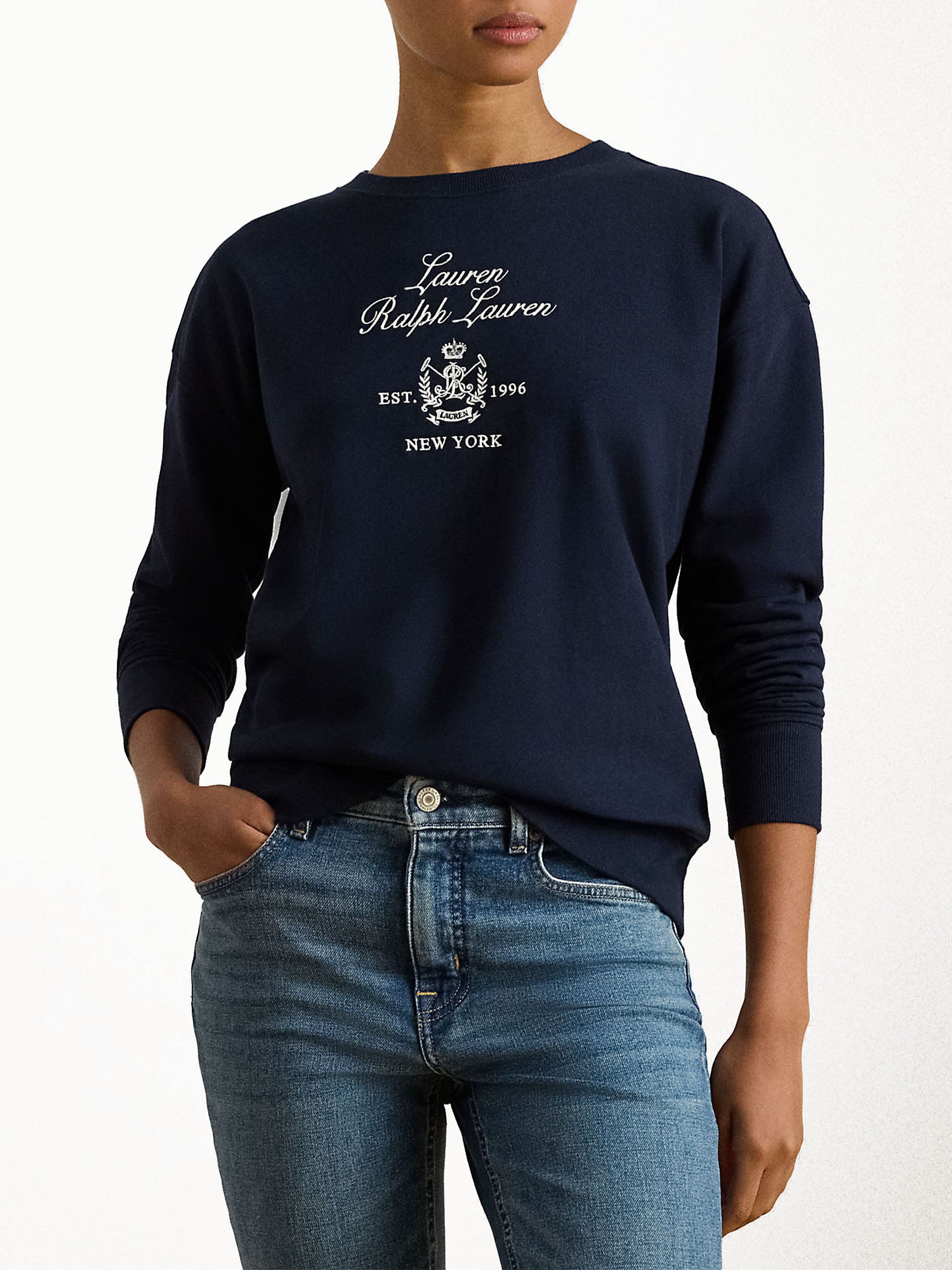 Lauren Ralph Lauren Felpa girocollo in fleece Blu
