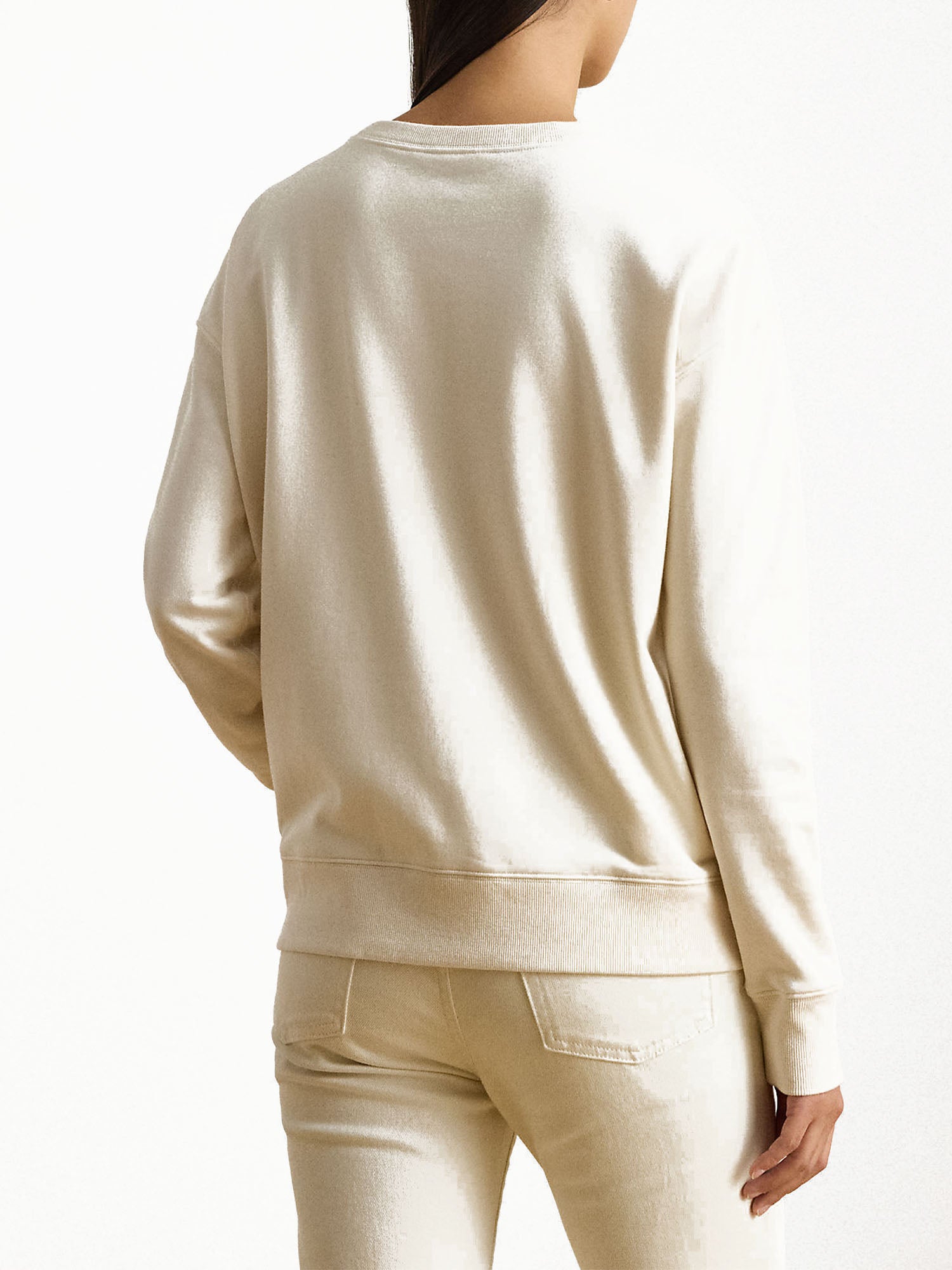 Lauren Ralph Lauren Felpa girocollo in fleece Bianco