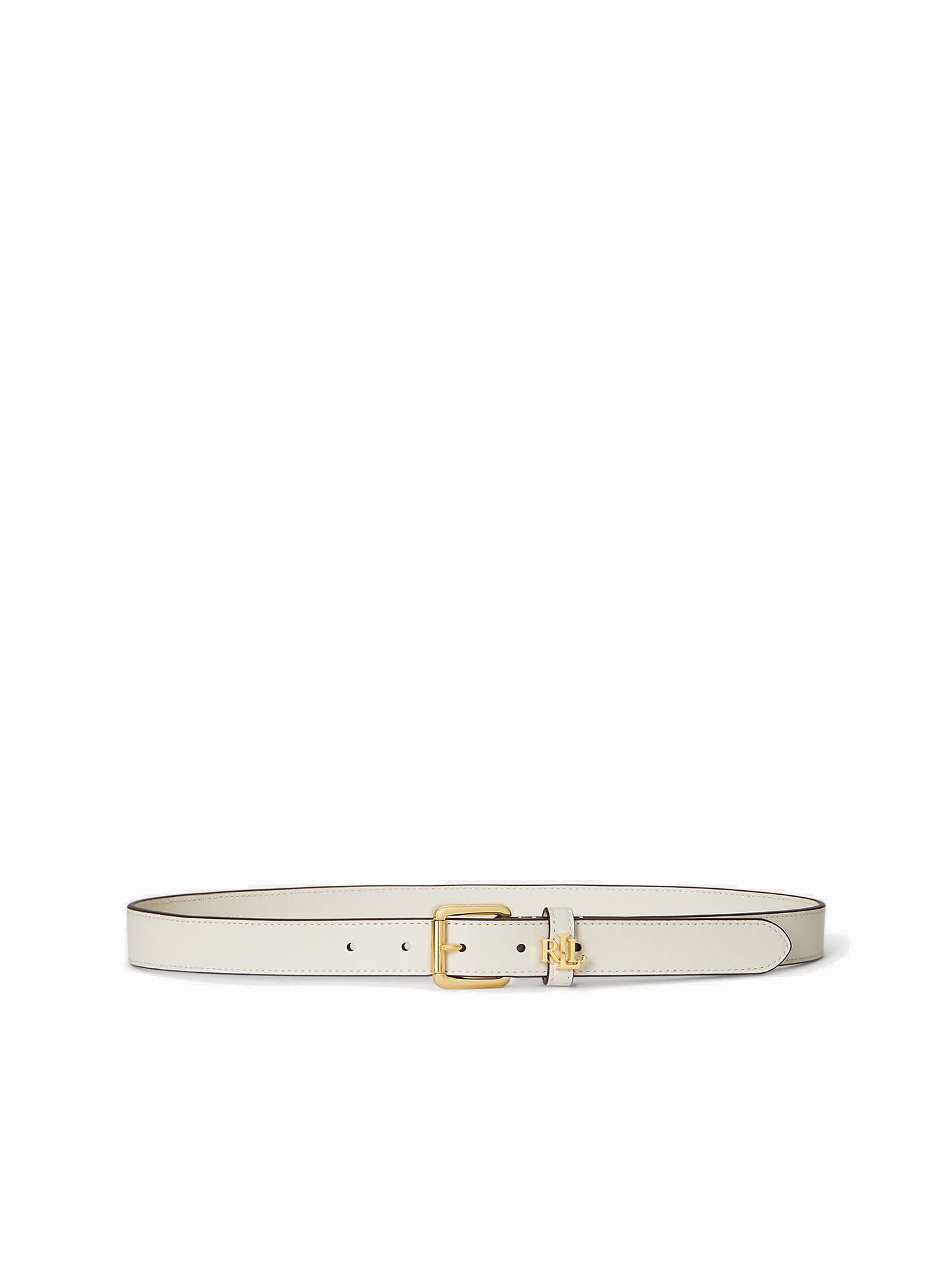 Lauren Ralph Lauren Cintura Kepper Leather Bianco