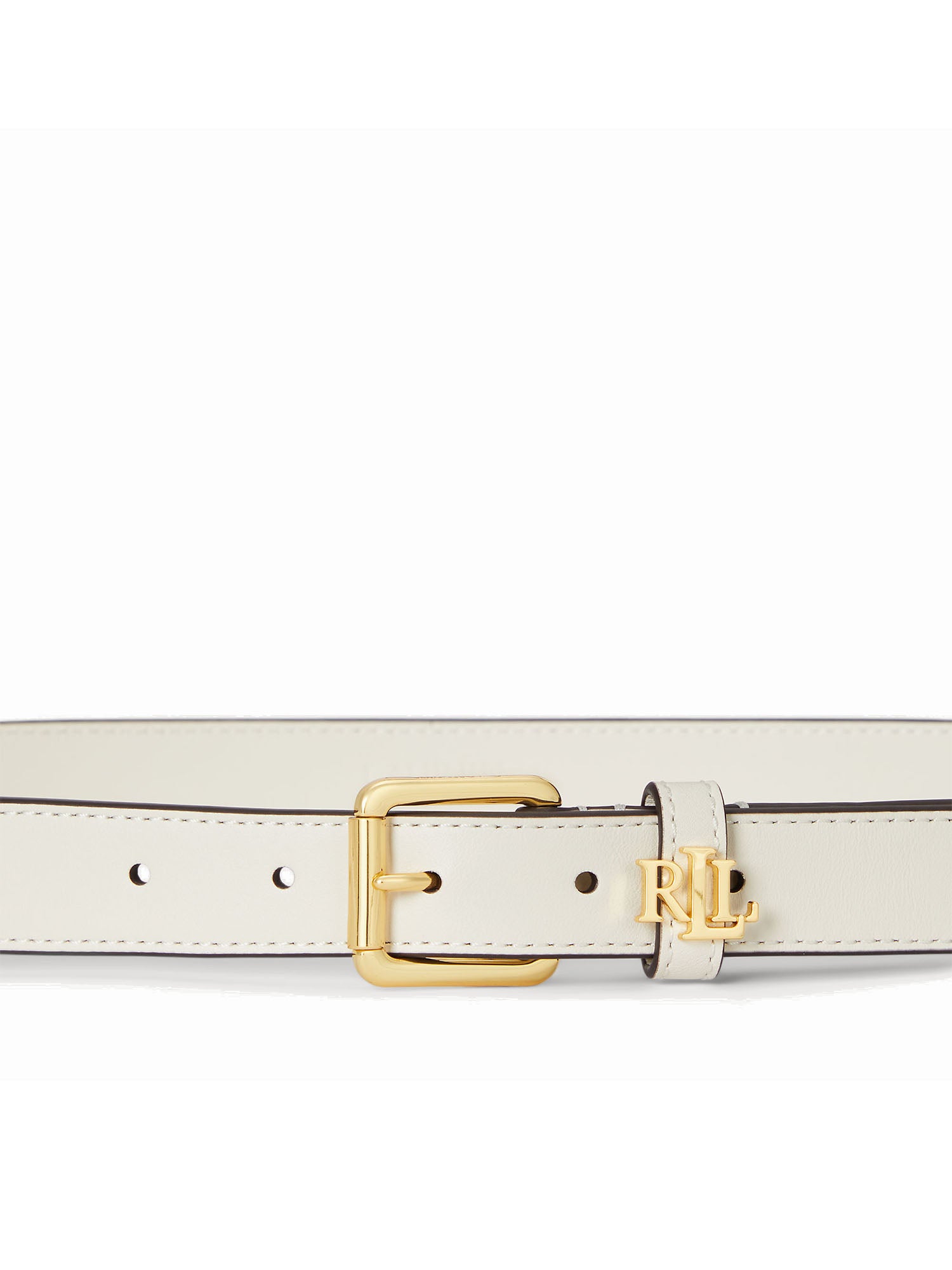 Lauren Ralph Lauren Cintura Kepper Leather Bianco