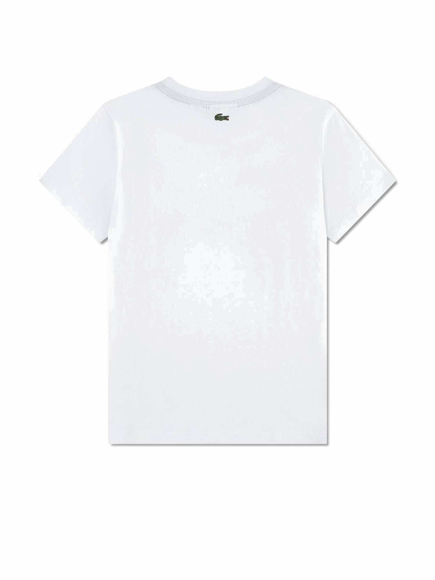 Lacoste T-shirt con coccodrillo Kids Bianco