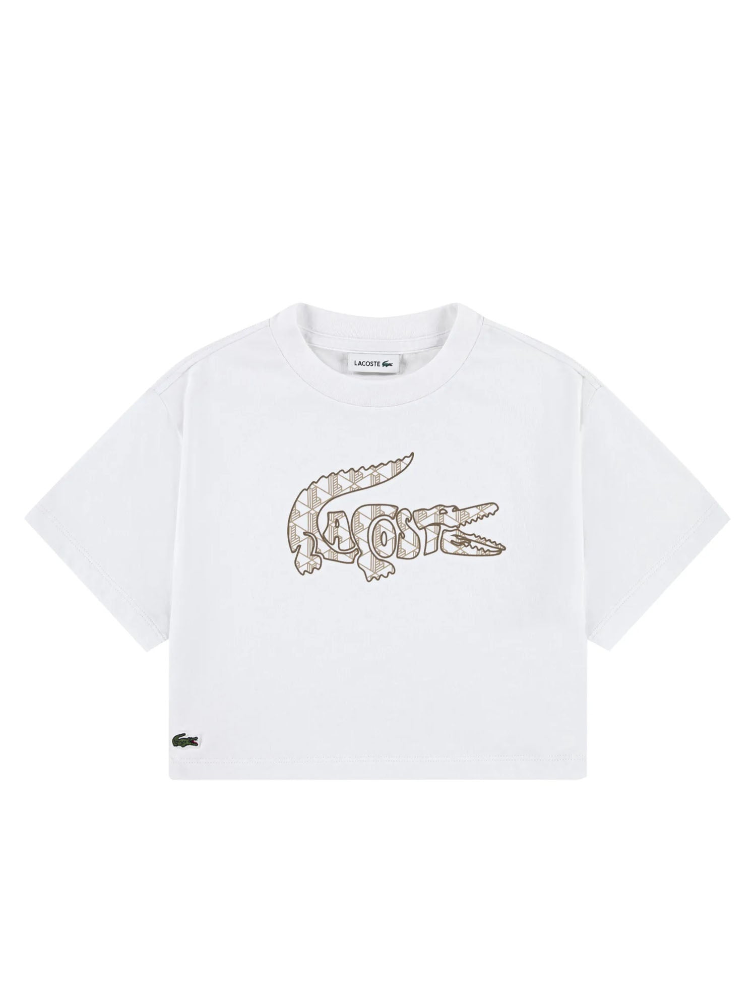Lacoste T-shirt con Logo Kids Bianco