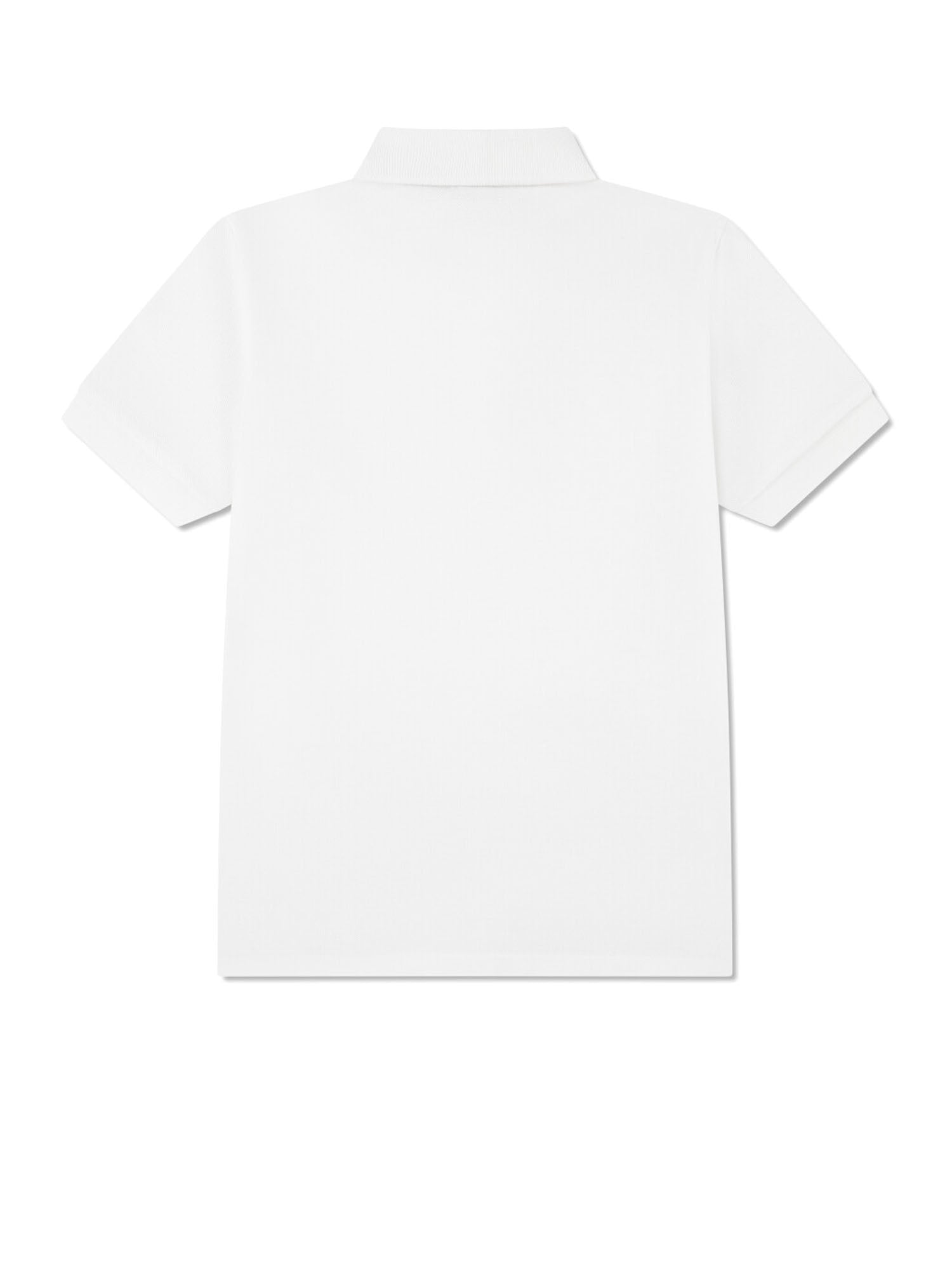 Lacoste Polo in petit piqué Bambino Bianco