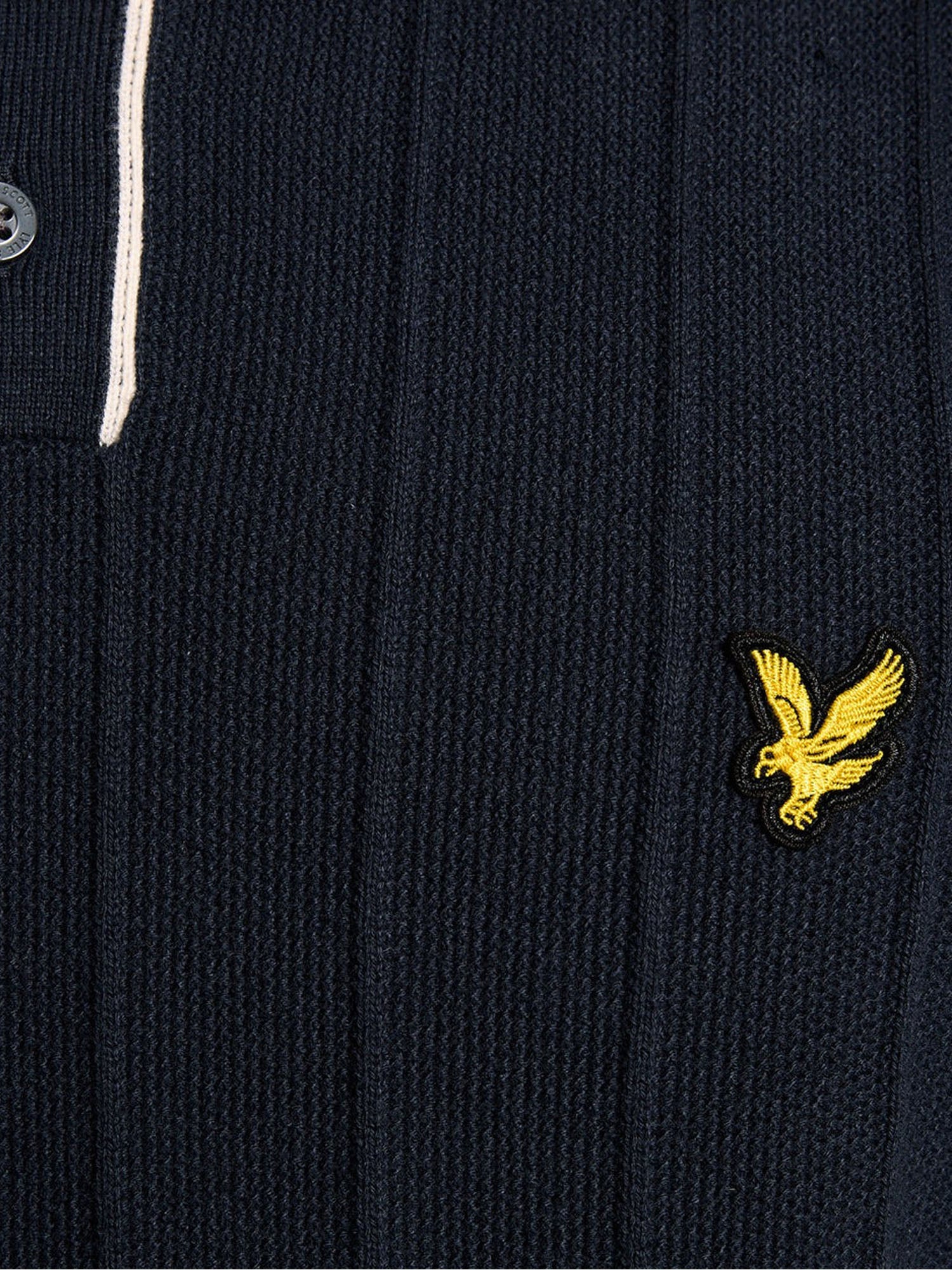 Lyle & Scott Polo Tipped Pique Knitted Blu
