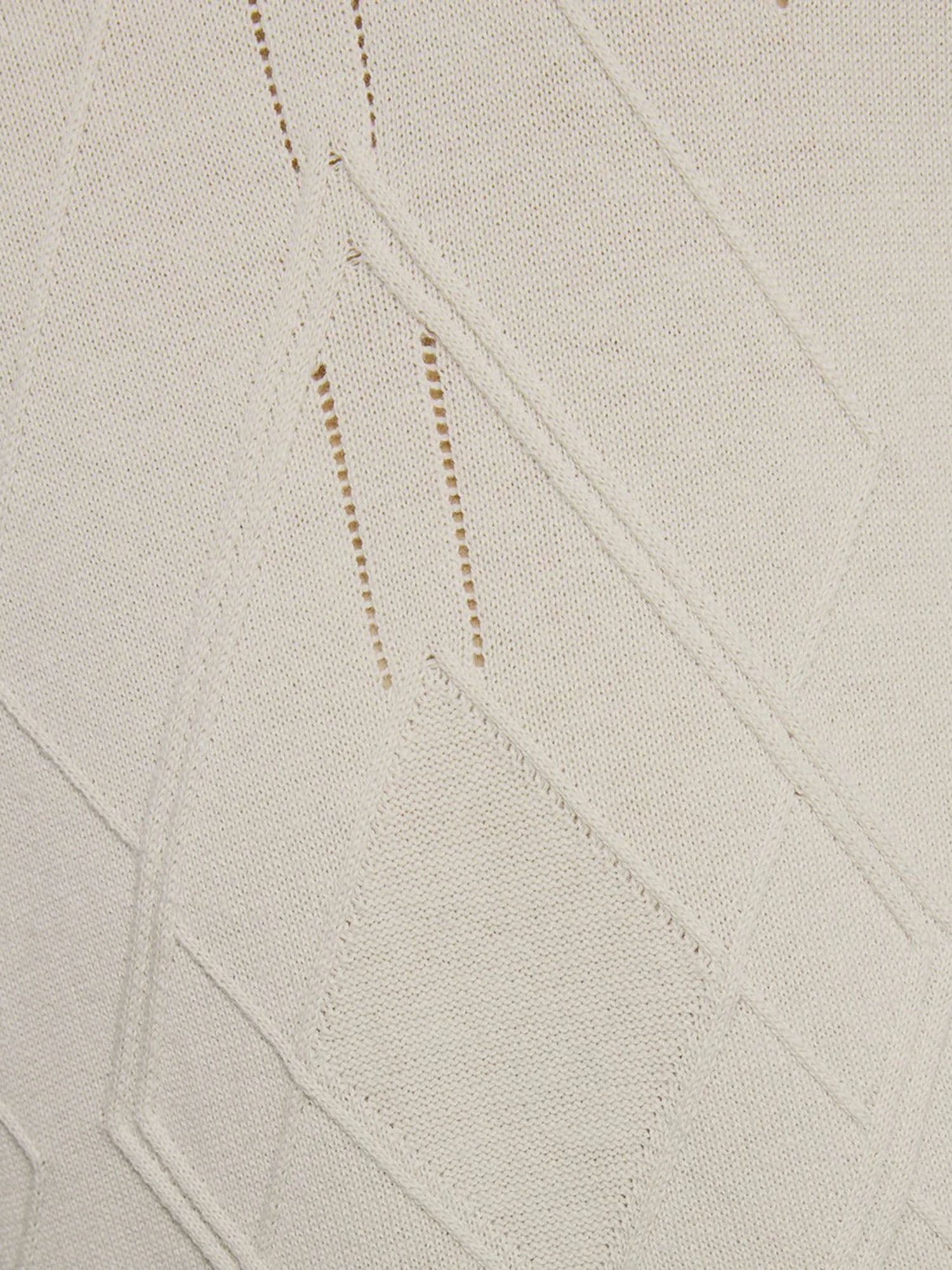 Lyle & Scott Polo Open Collar Argyle Knitted Grigio