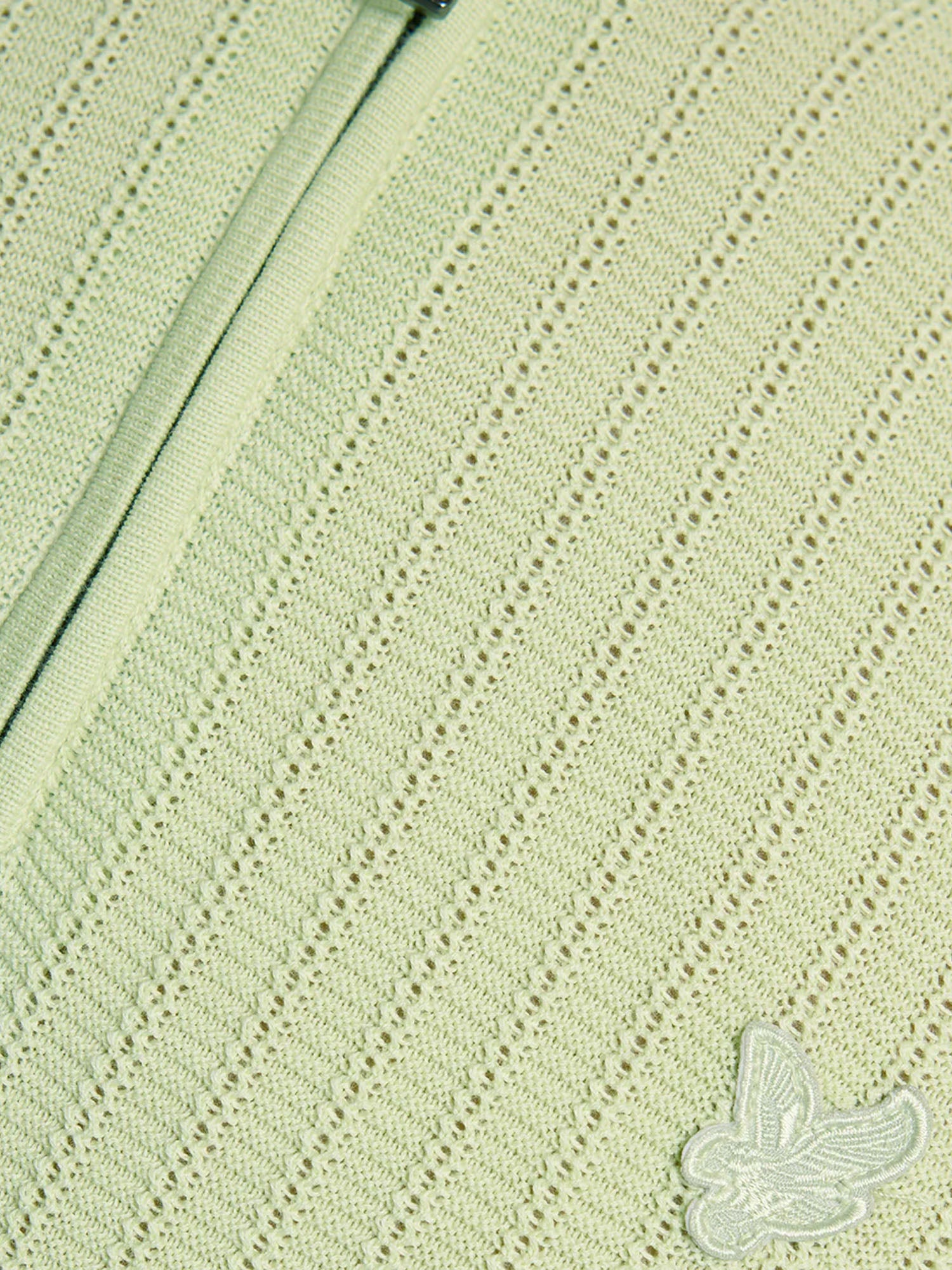 Lyle & Scott Polo Superfine Cotton 1/4 Zip Knitted Verde