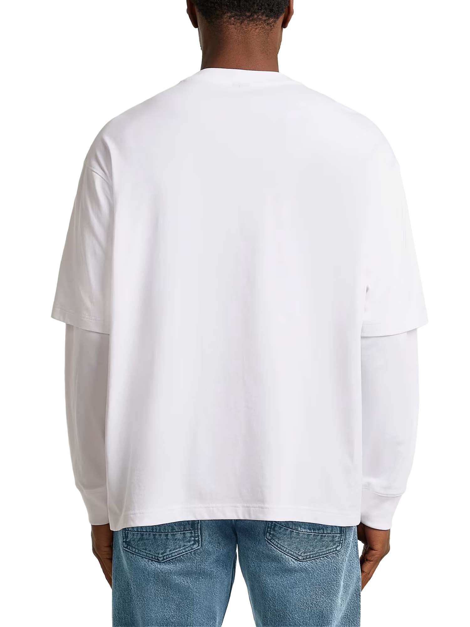 G-star T-Shirt Double Sleeve Loose Bianco