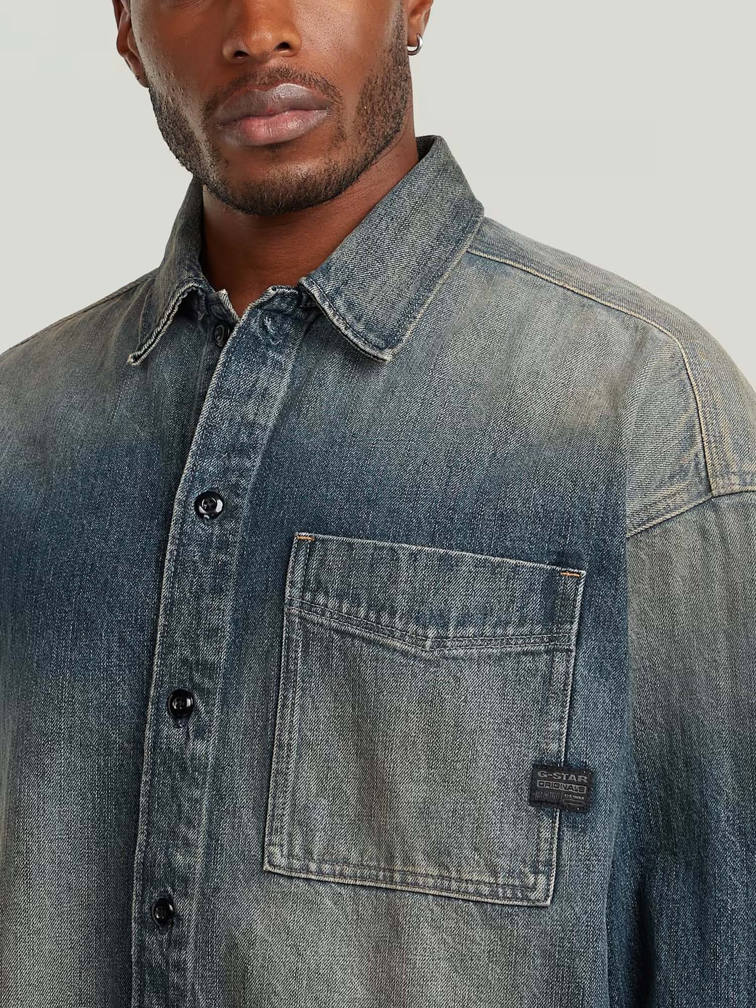 G-star Boxy Fit Overshirt Blu