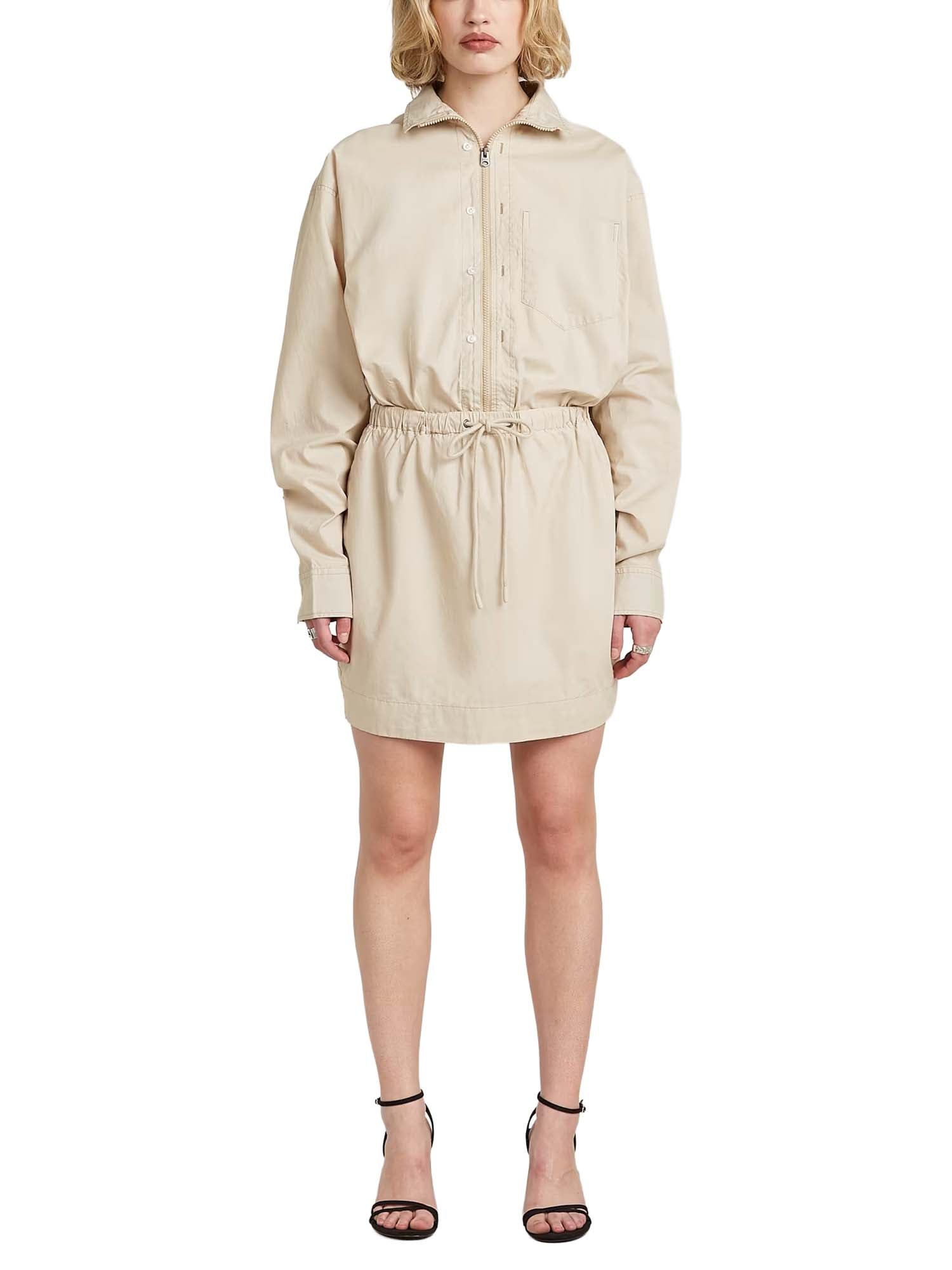 G-star Utility Dress Long Sleeve Beige