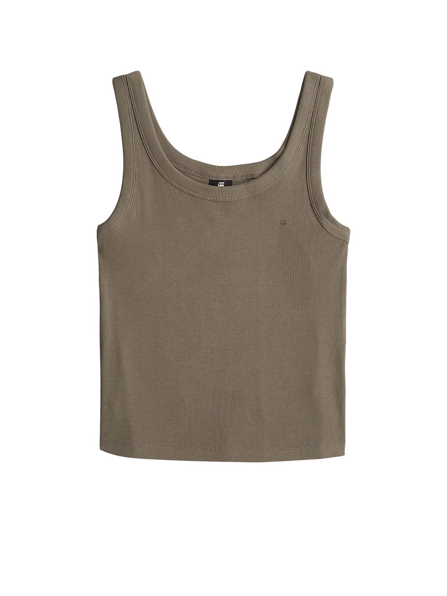 G-star T-Shirt Slim Rib Tank Marrone