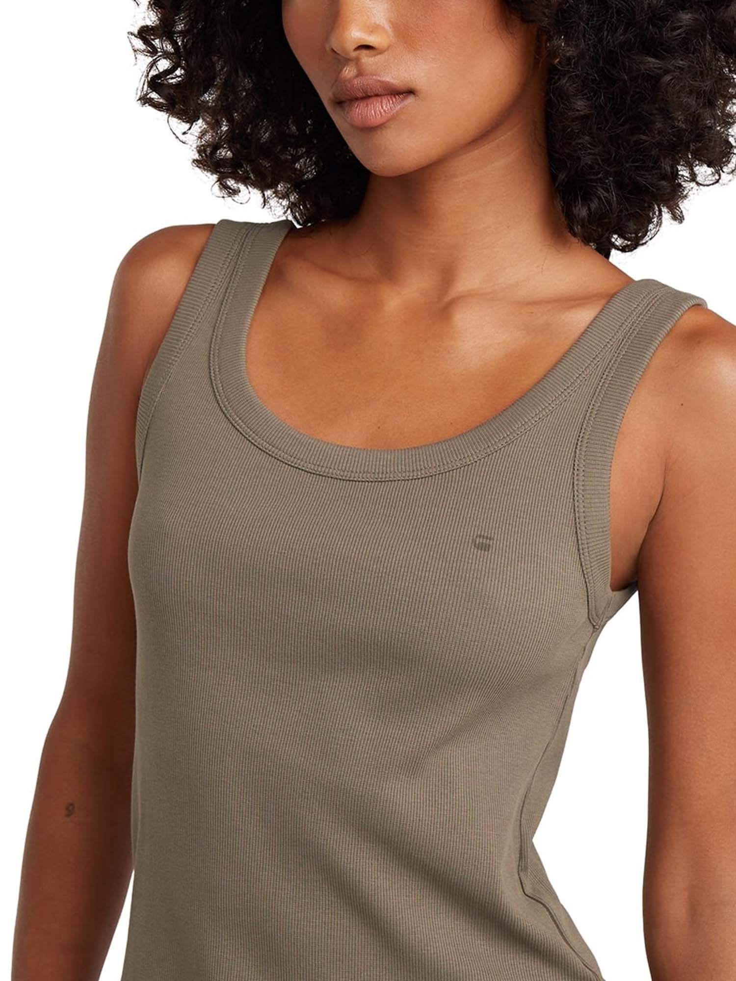 G-star T-Shirt Slim Rib Tank Marrone
