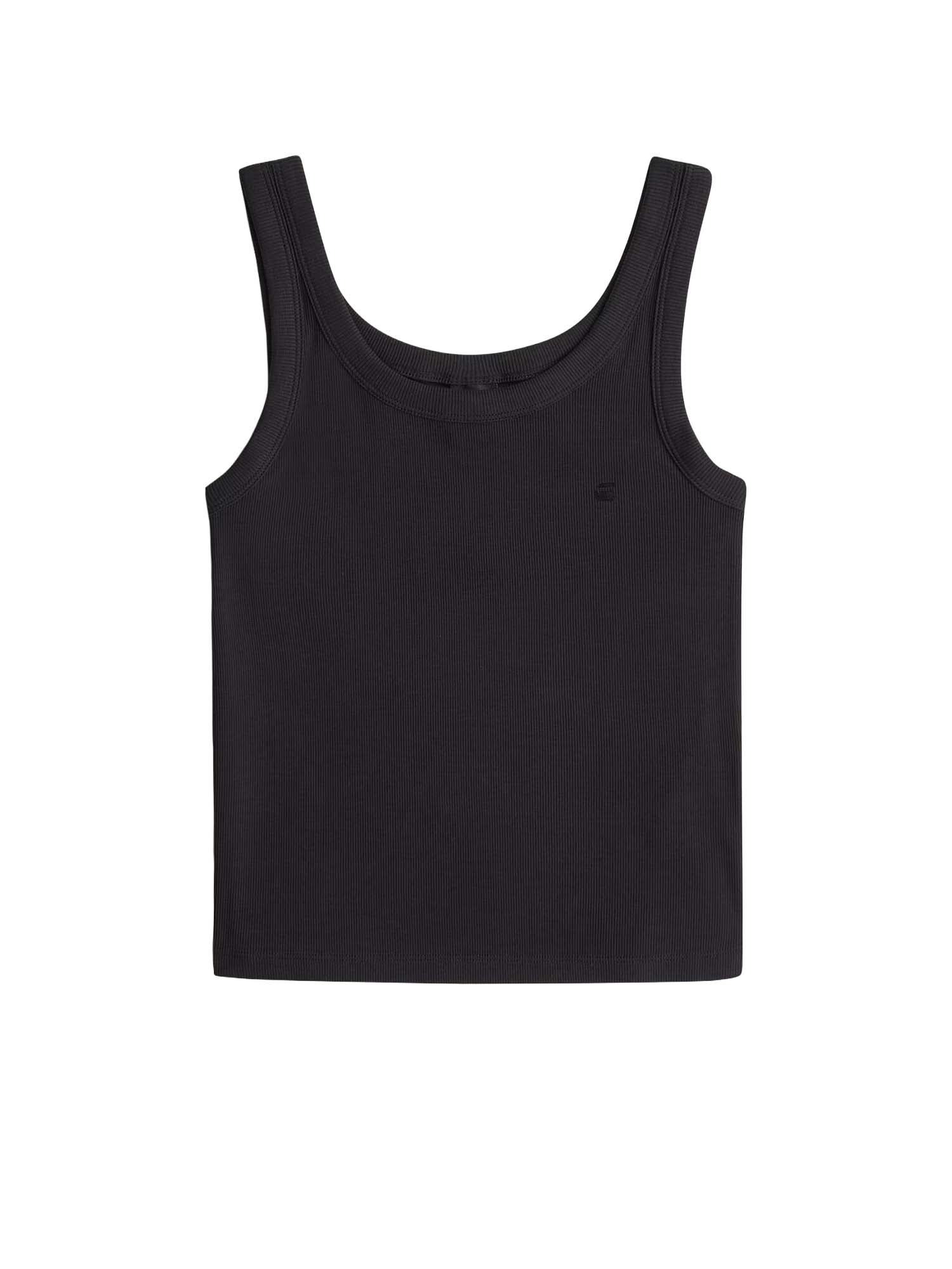 G-star T-Shirt Slim Rib Tank Nero