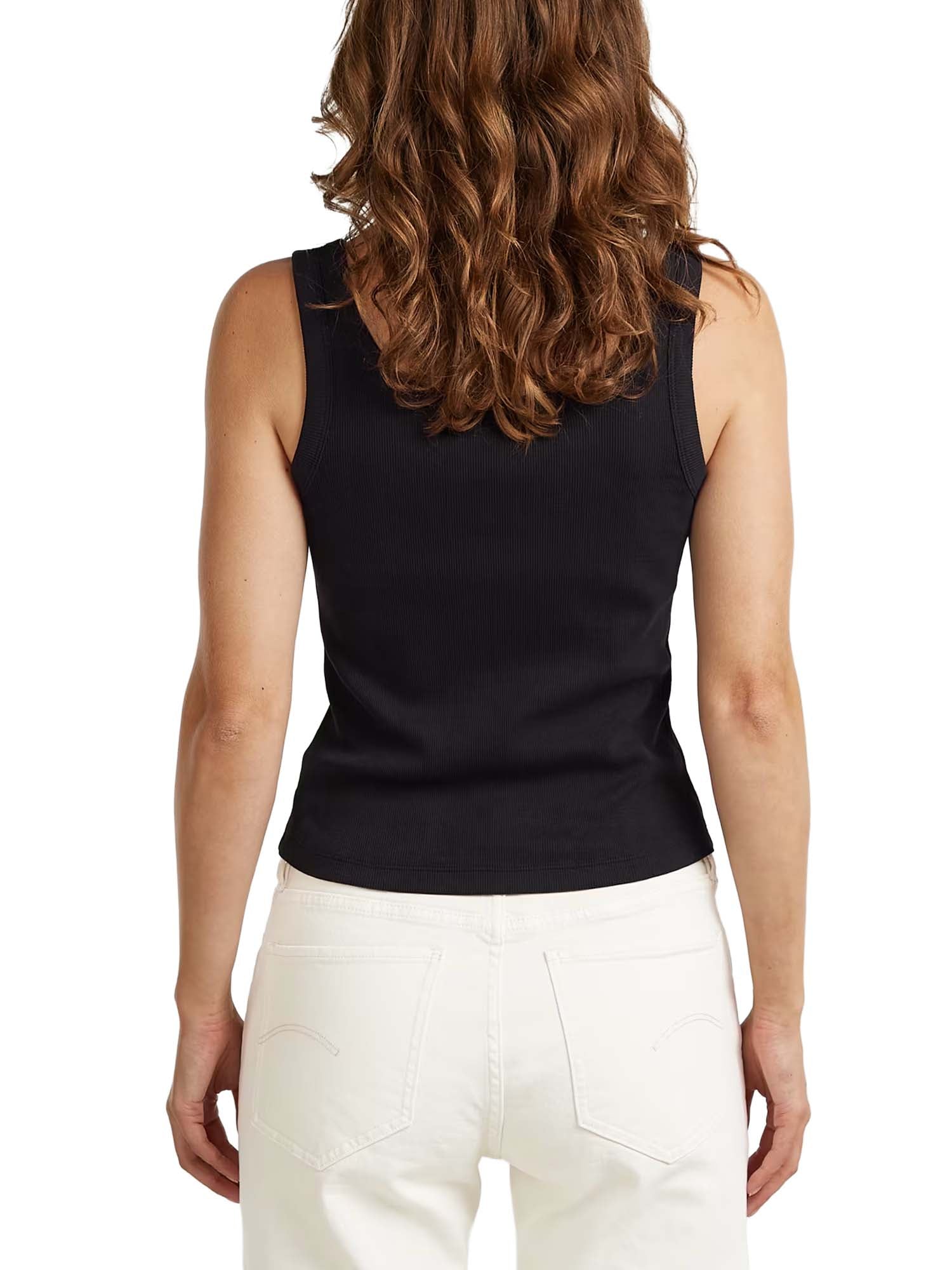 G-star T-Shirt Slim Rib Tank Nero