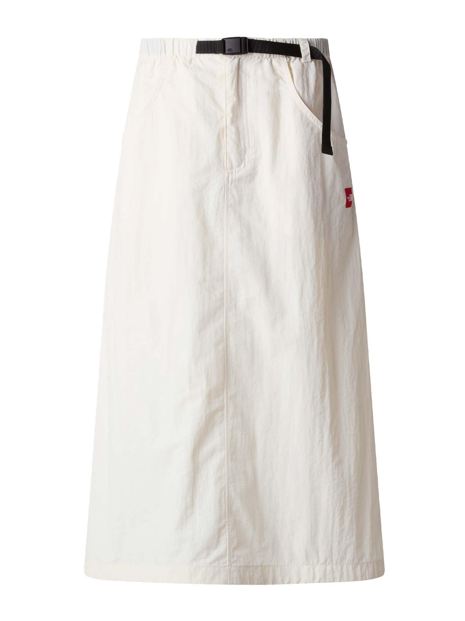 The North Face Gonna in nylon con cintura Red Box da donna Bianco