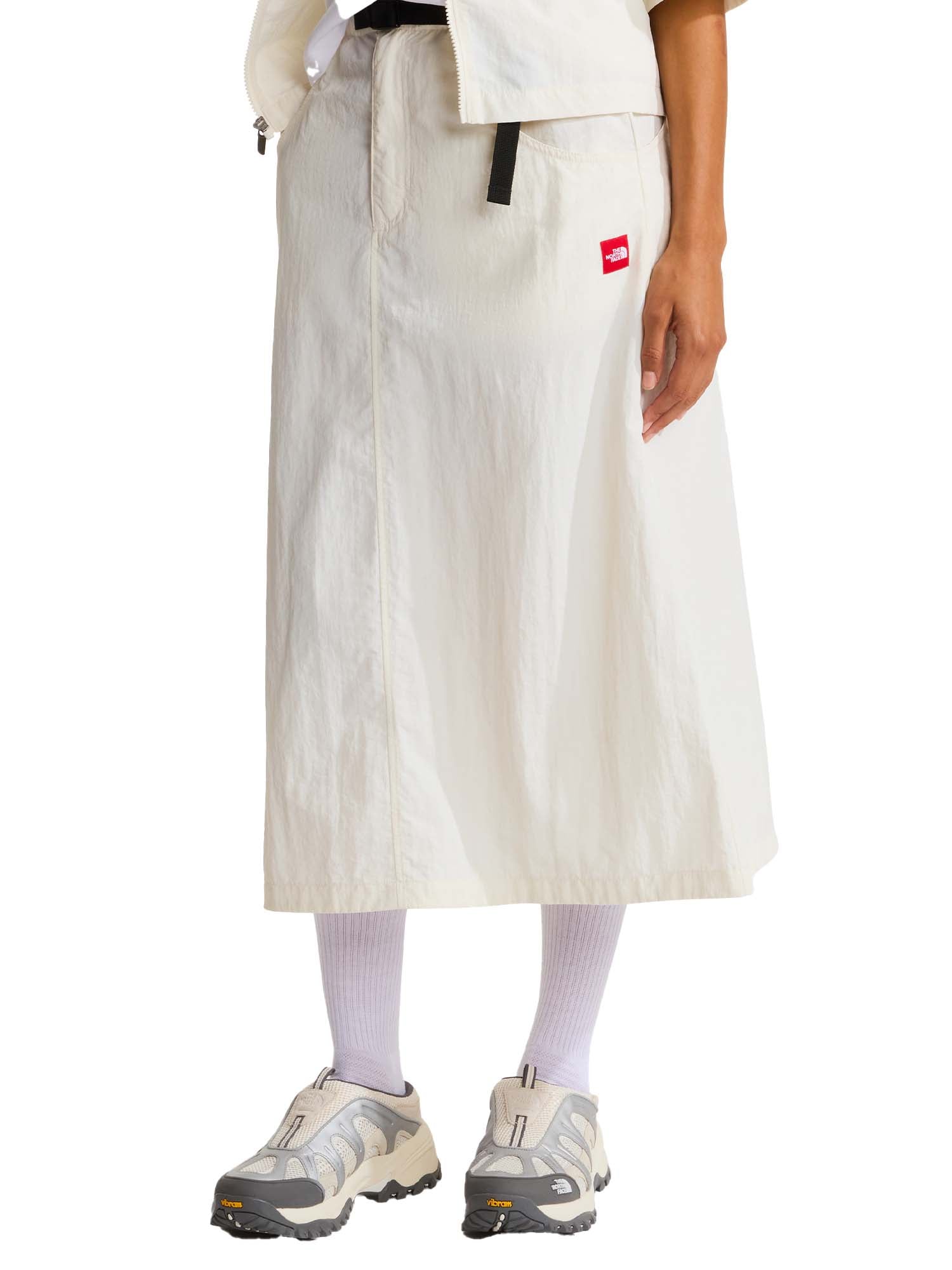 The North Face Gonna in nylon con cintura Red Box da donna Bianco