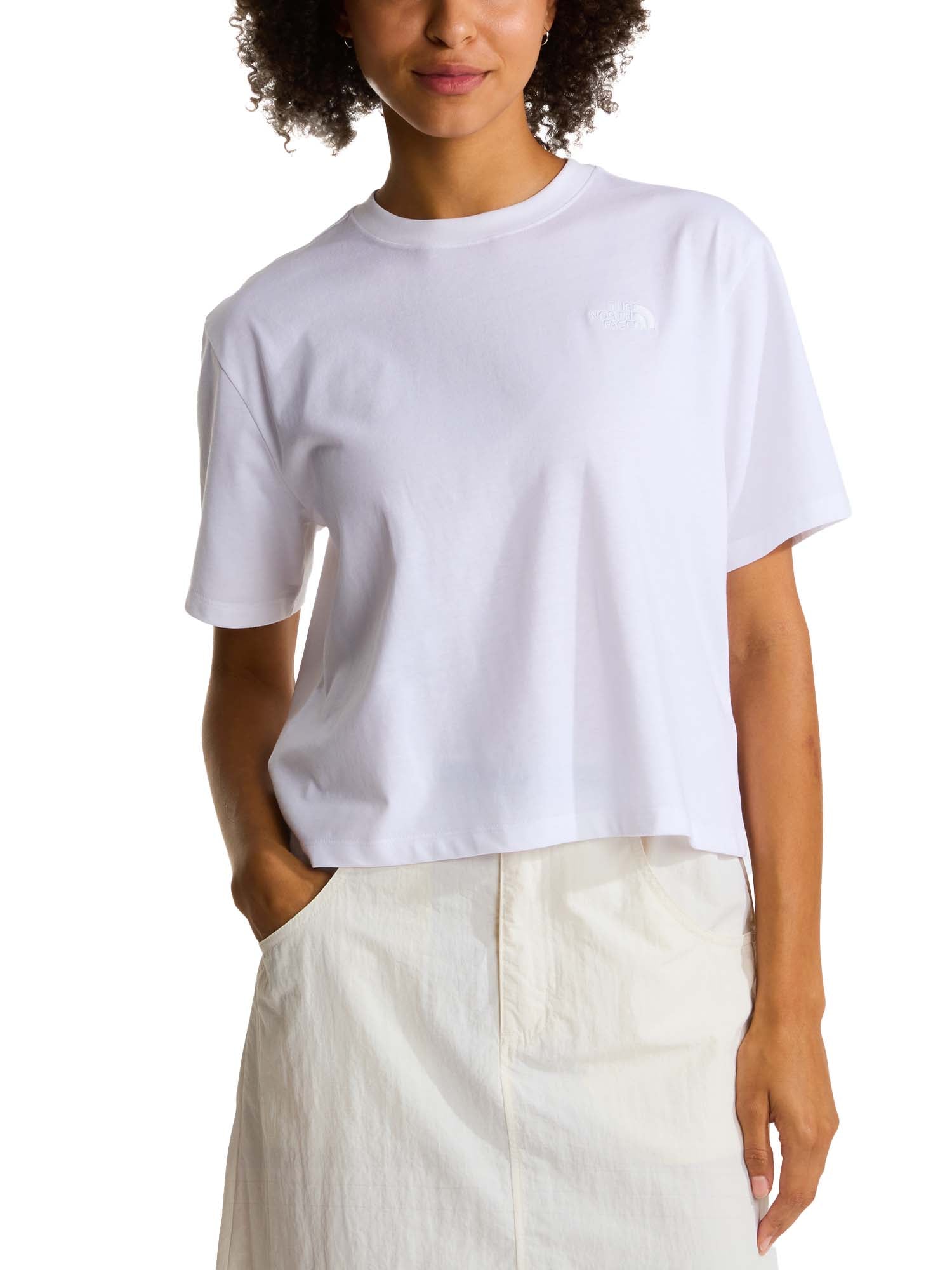 The North Face T-shirt Evolution Simple Dome Cropped Relaxed da donna Bianco