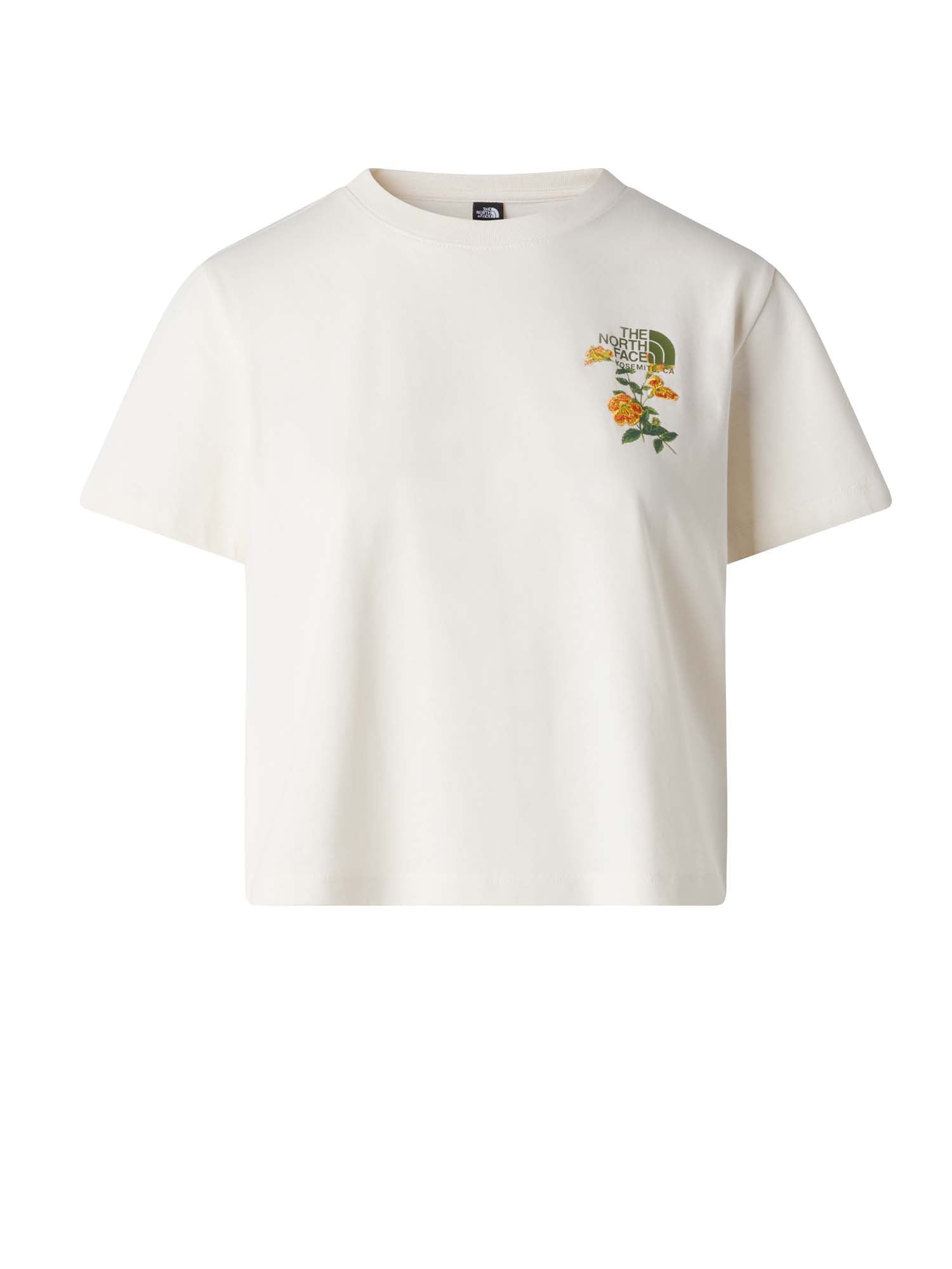 The North Face T-shirt Flora Embroidered Regular Graphic da donna Bianco