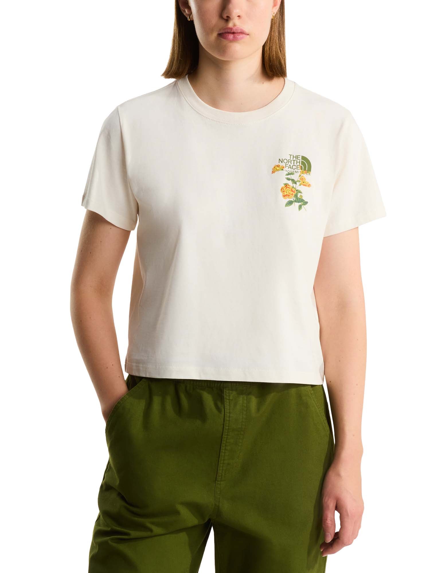 The North Face T-shirt Flora Embroidered Regular Graphic da donna Bianco