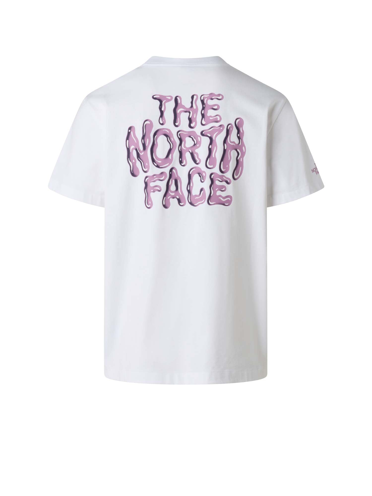 The North Face T-shirt Drip Logo Relaxed con grafica da uomo Bianco