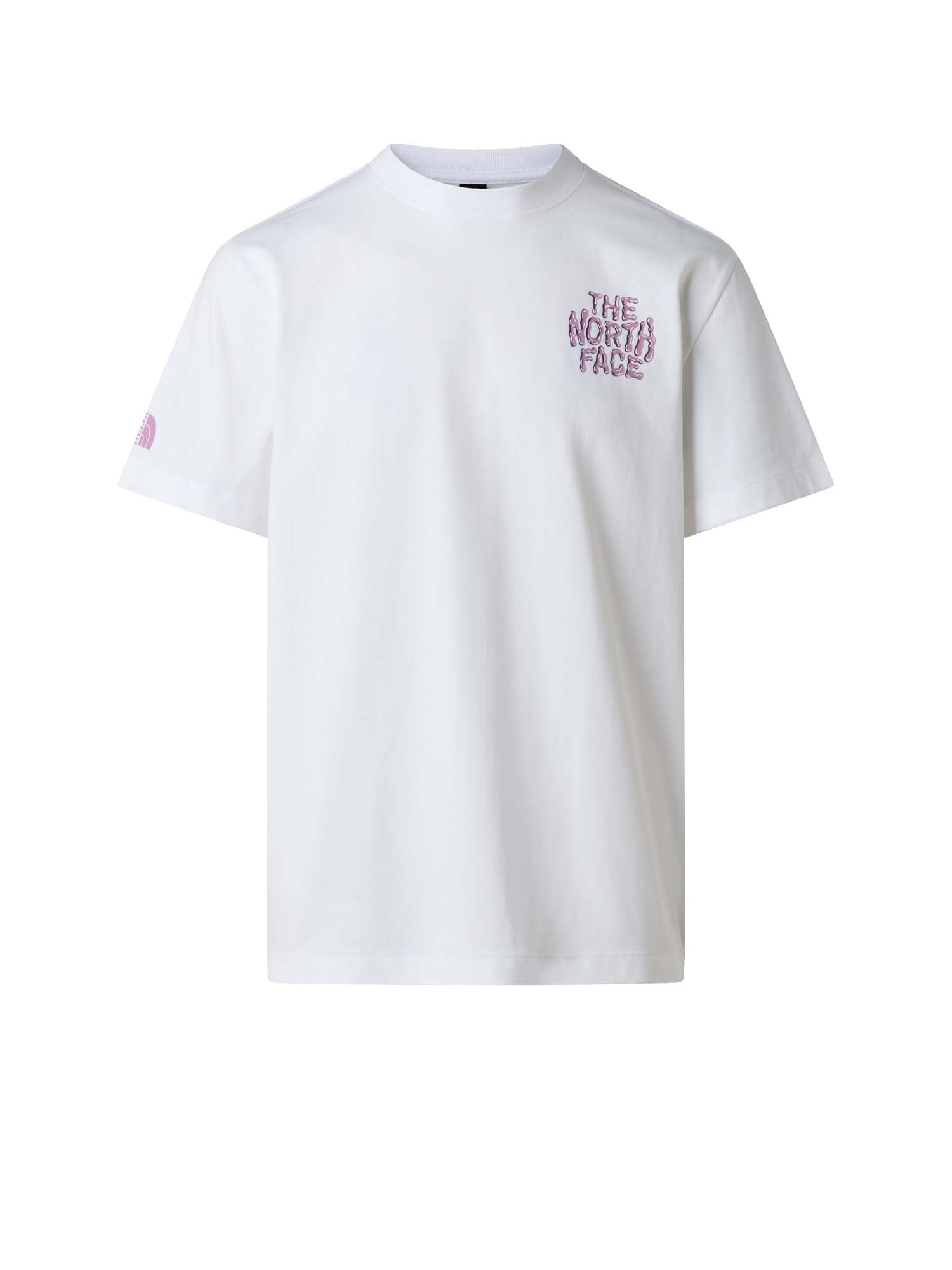 The North Face T-shirt Drip Logo Relaxed con grafica da uomo Bianco