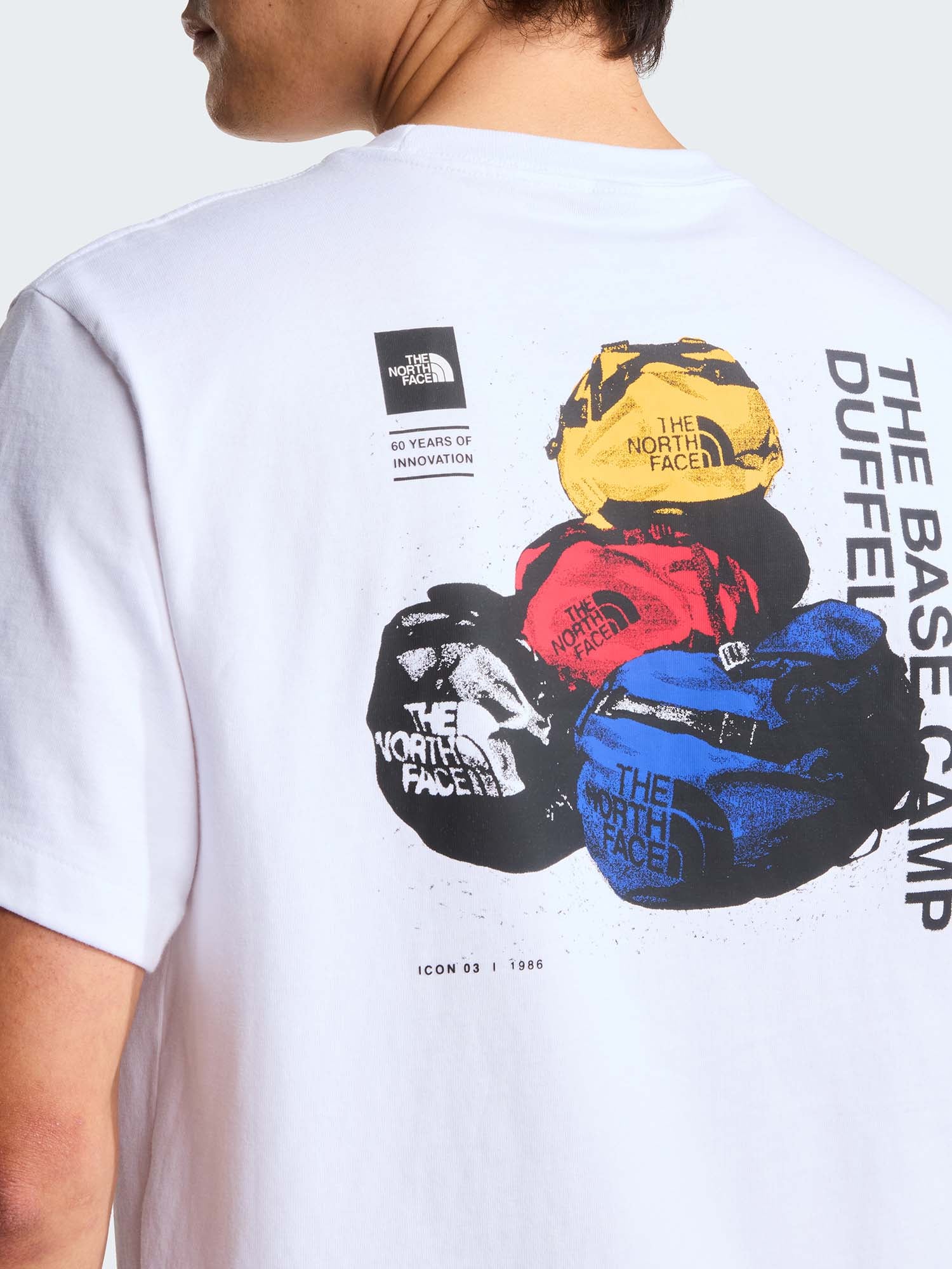 The North Face T-shirt a maniche corte BCD Celebration Relaxed con grafica da uomo Bianco