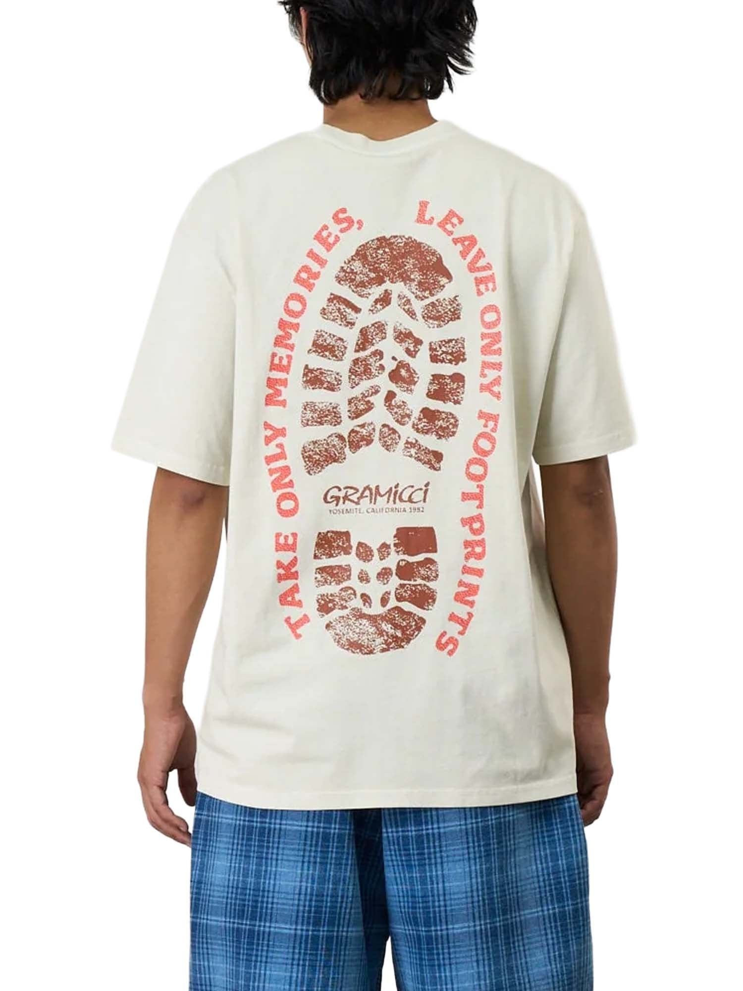 Gramicci Footprints Tee Pigment Dyed Beige