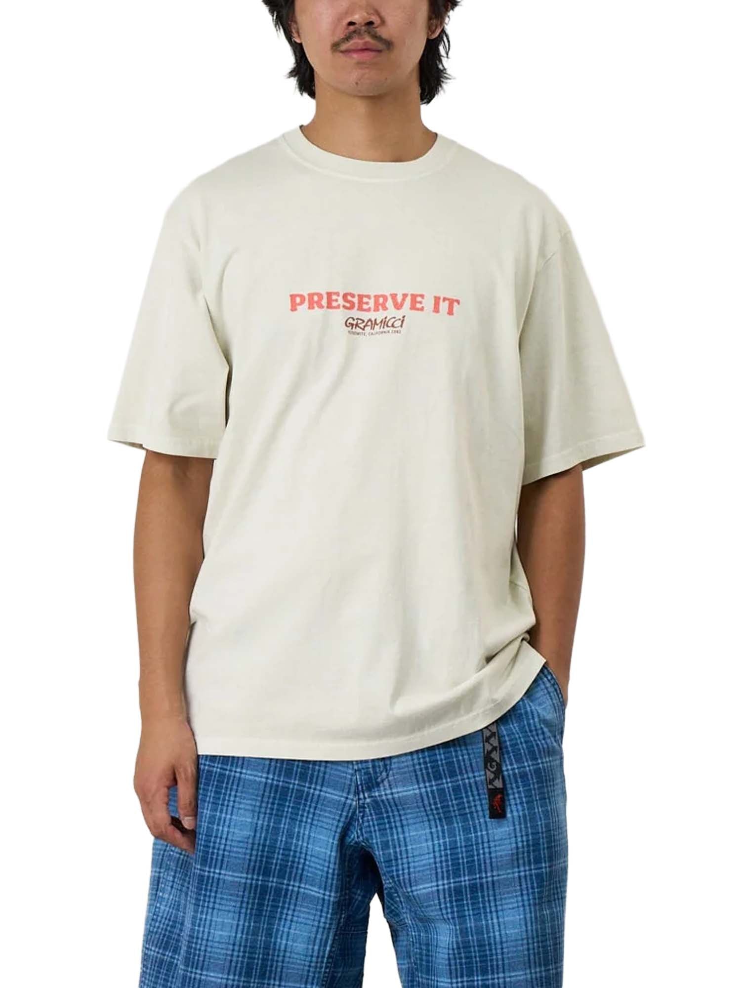 Gramicci Footprints Tee Pigment Dyed Beige