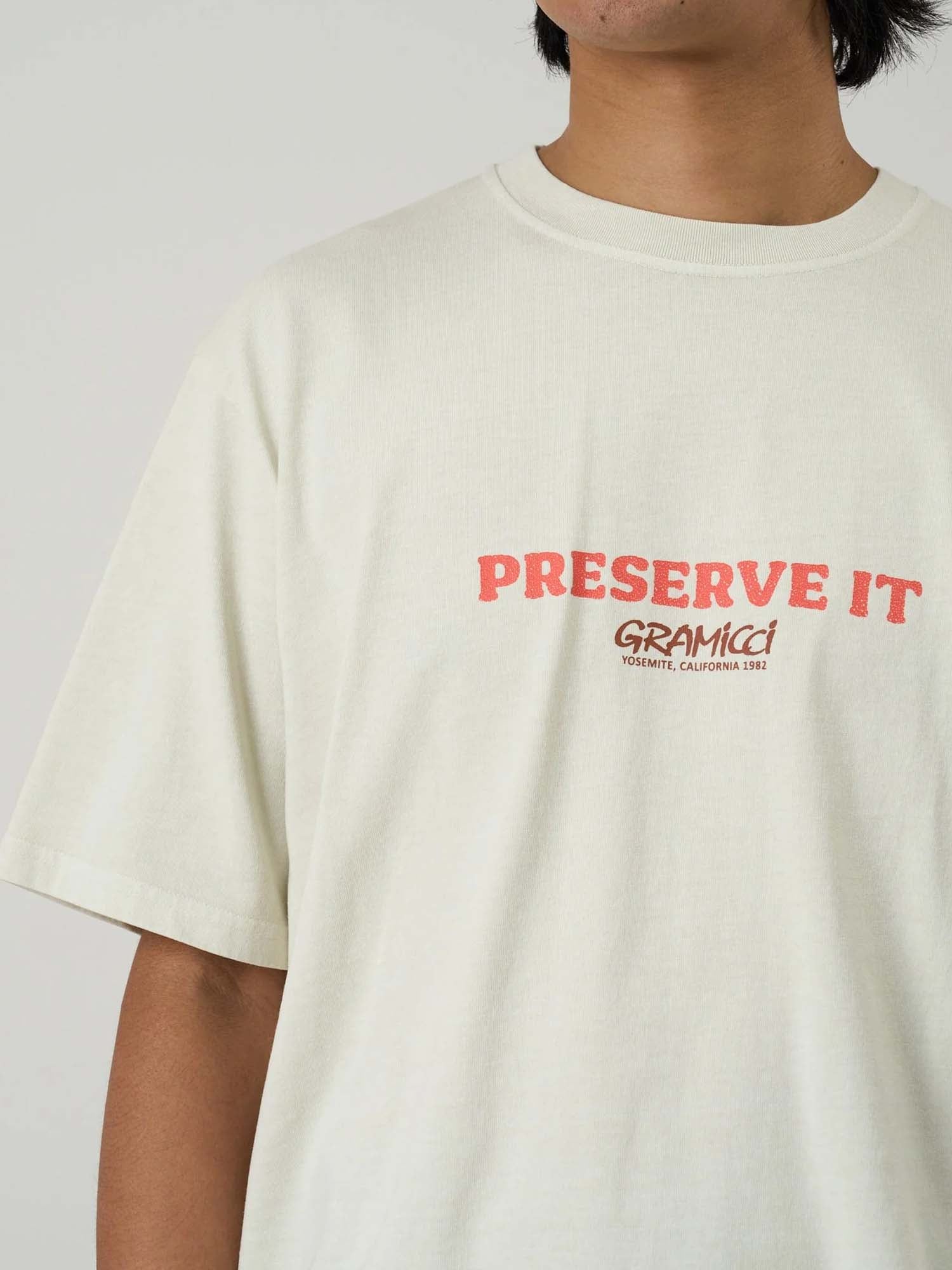 Gramicci Footprints Tee Pigment Dyed Beige