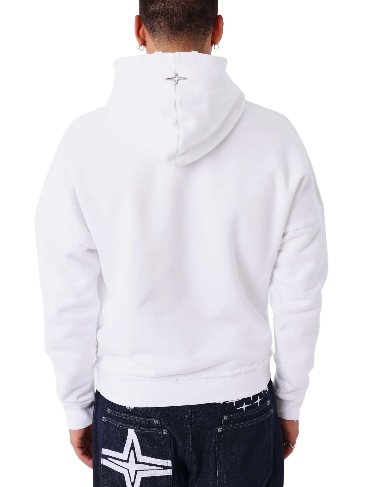 Project X Paris Felpa con cappuccio Destroy Bianco