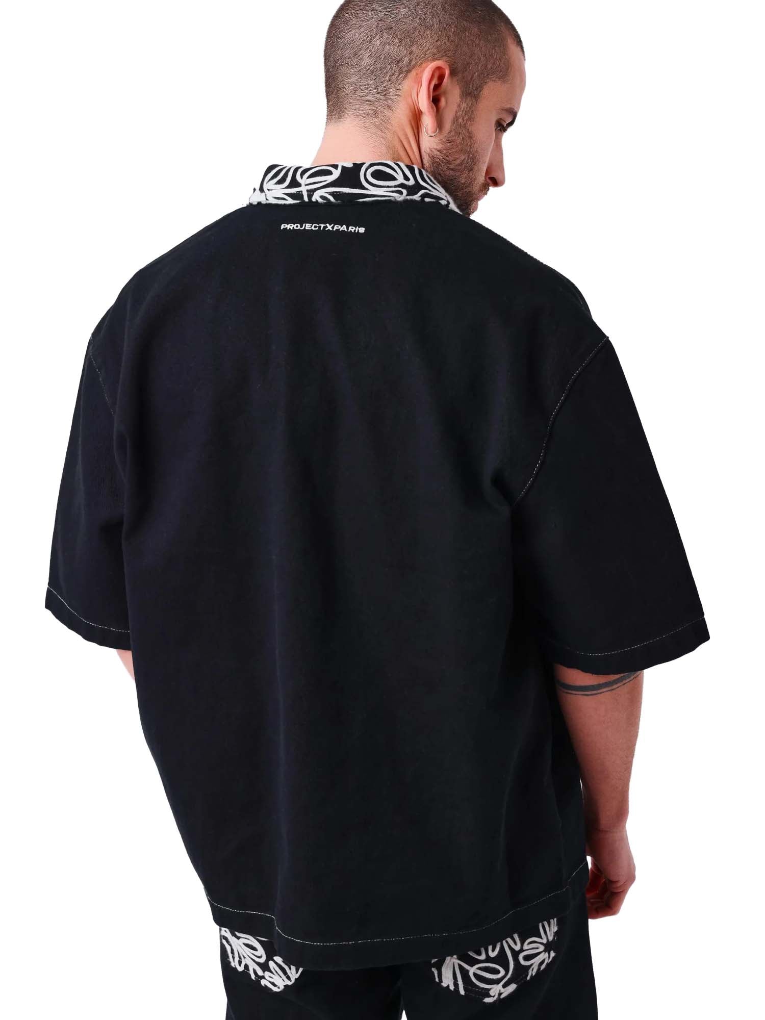 Project X Paris Camicia maniche corte Bandana Nero