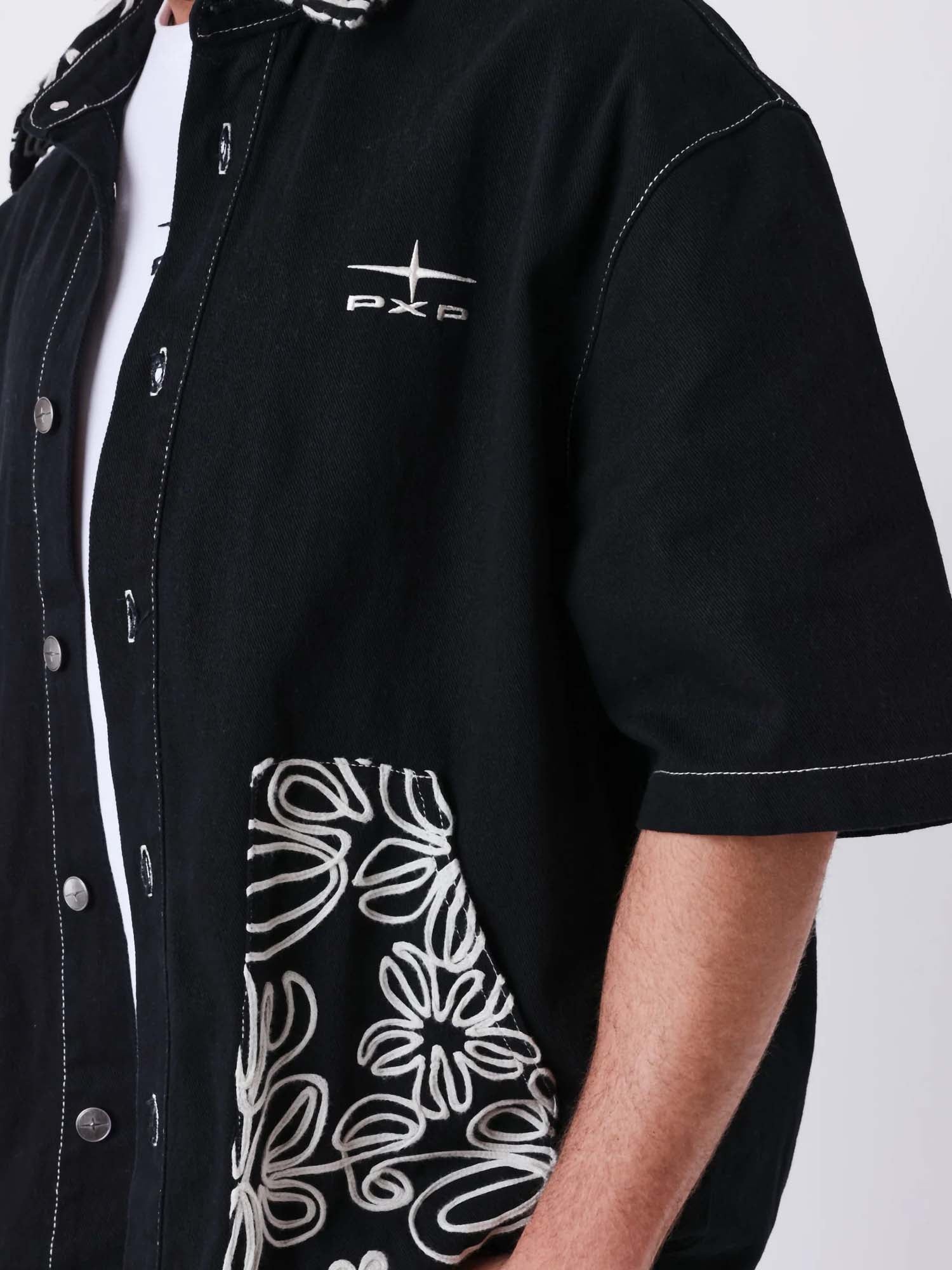 Project X Paris Camicia maniche corte Bandana Nero