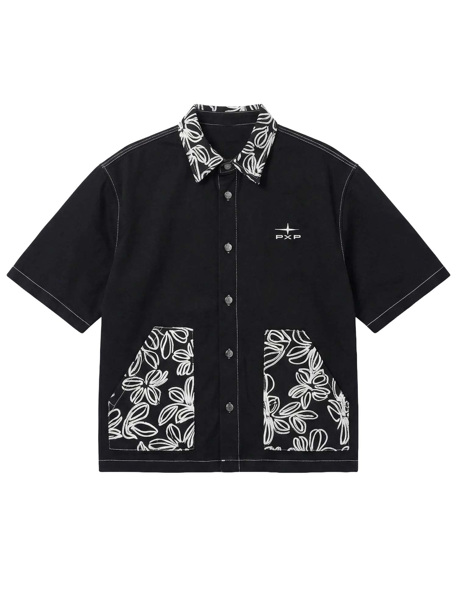 Project X Paris Camicia maniche corte Bandana Nero