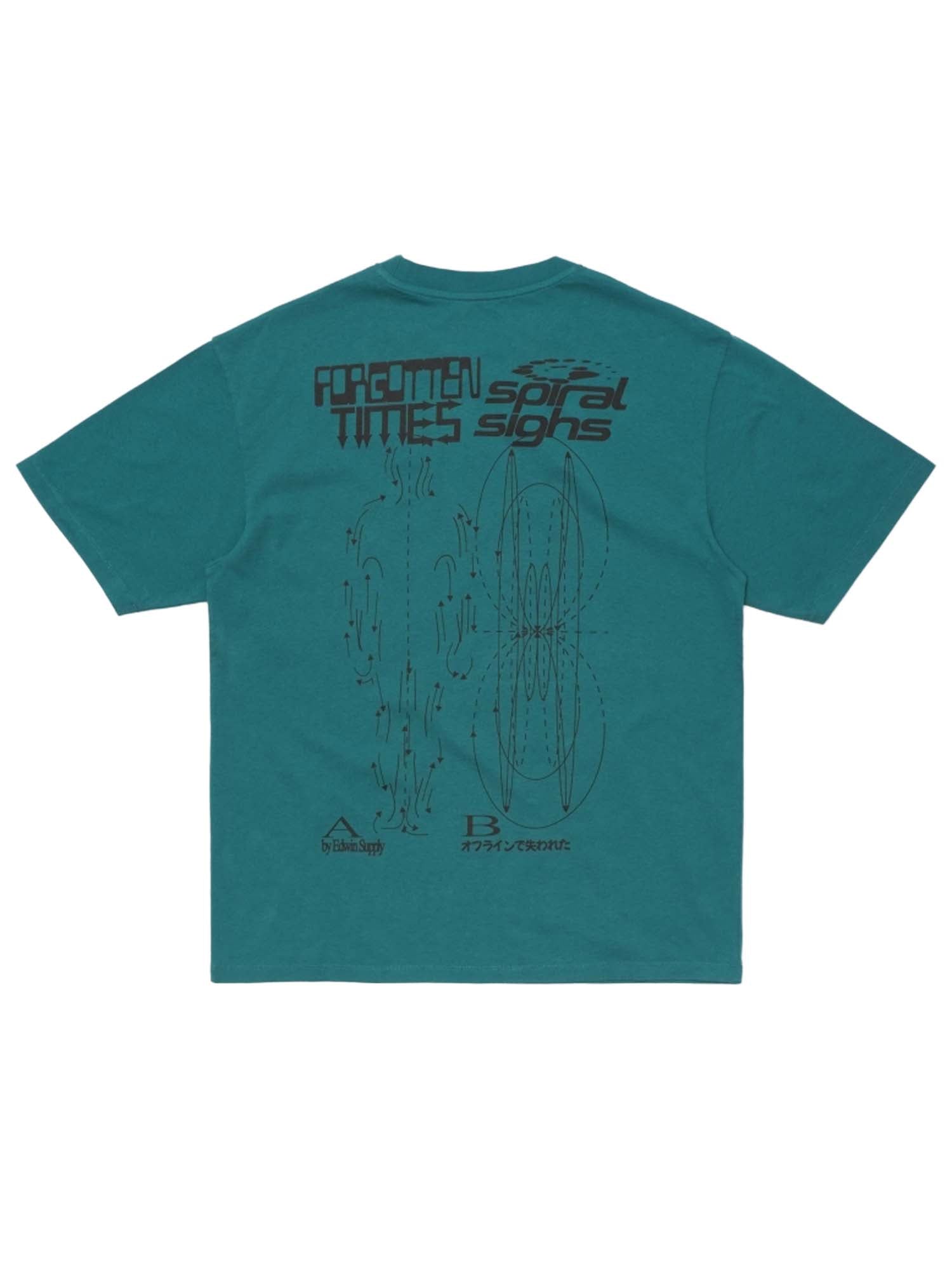 Edwin Spiral Sighs T-Shirt Verde