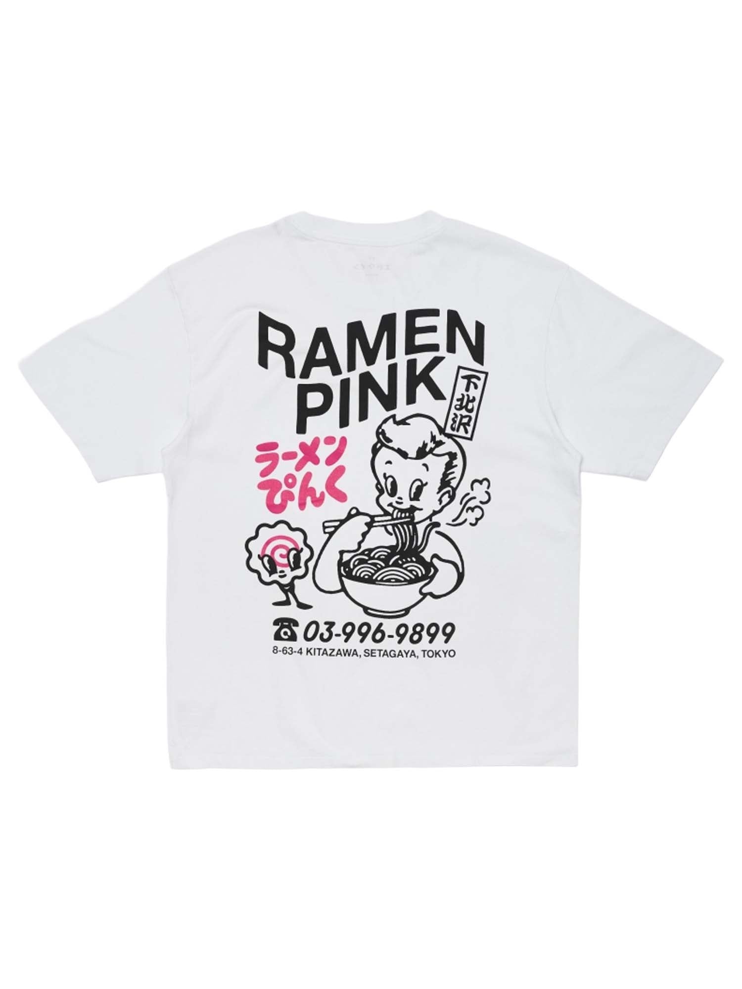 Edwin Ramen Pink T-Shirt Bianco
