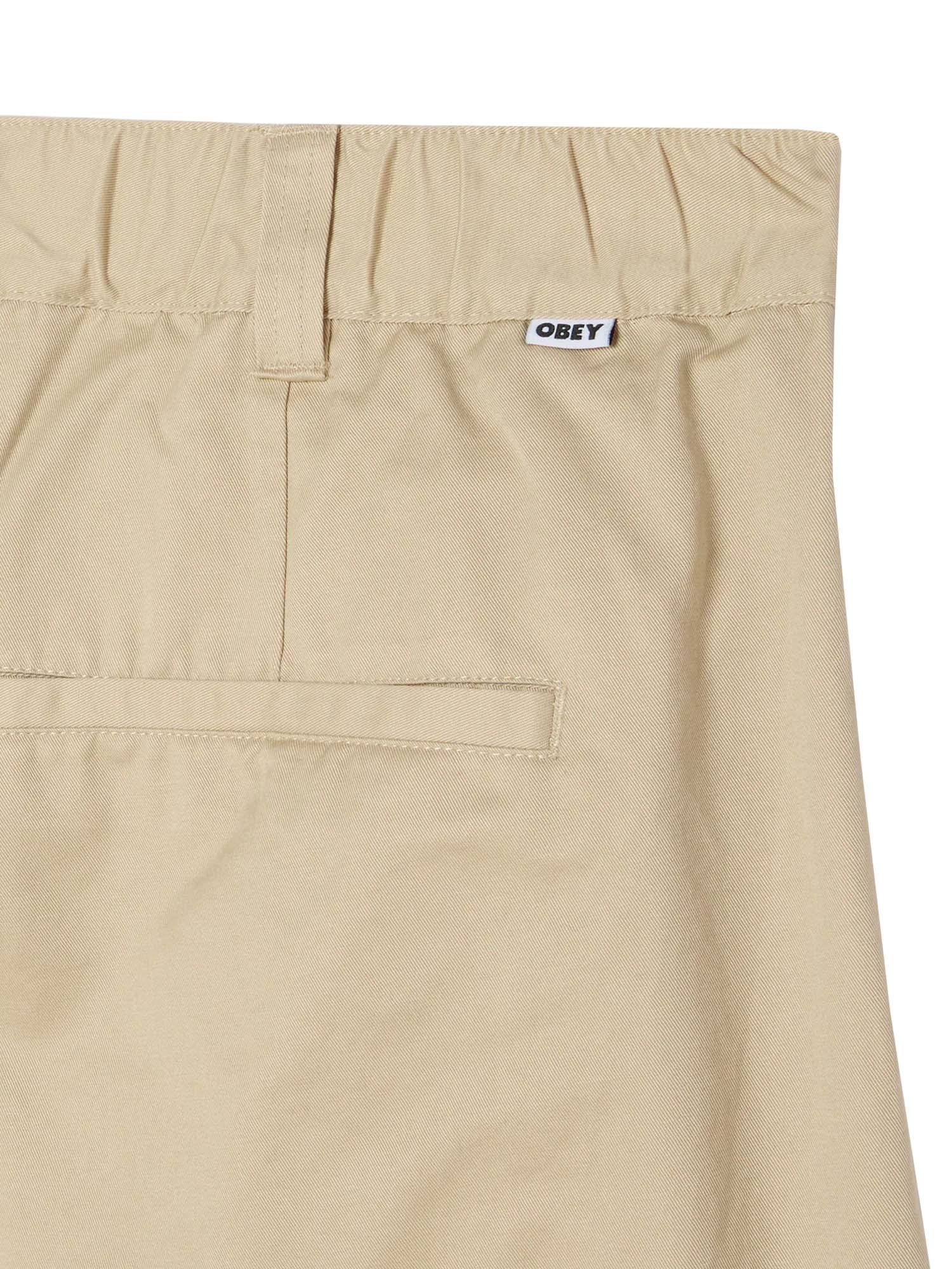 Obey Foster Pleated Pant Beige