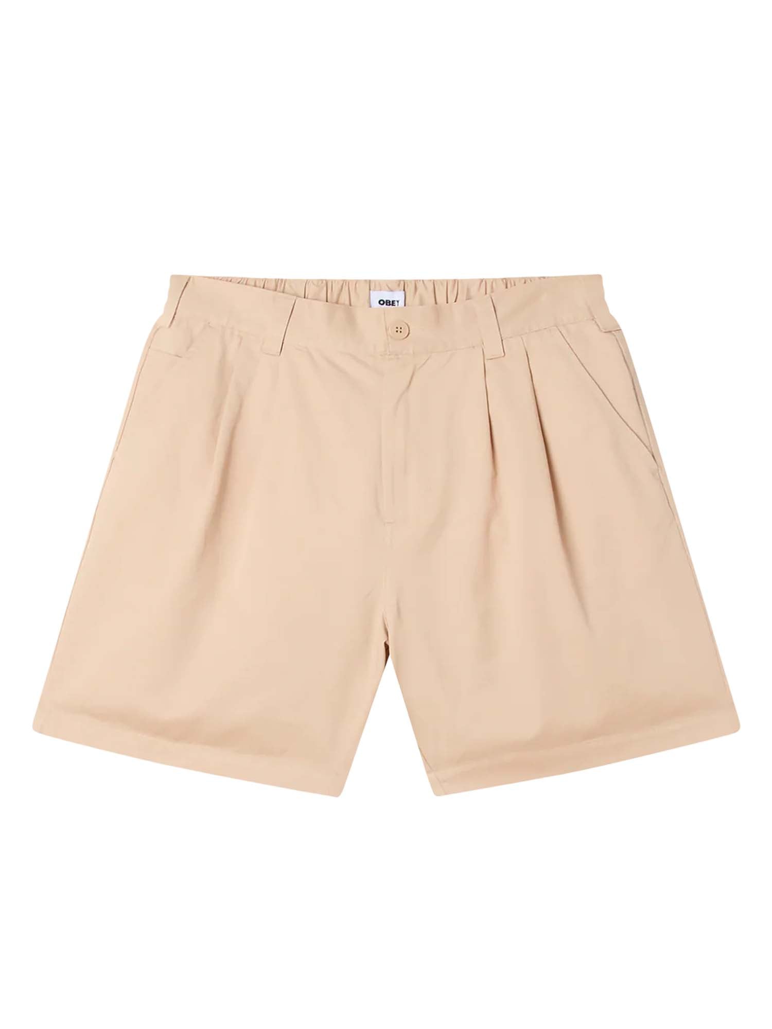 Obey Foster Pleated Short Beige