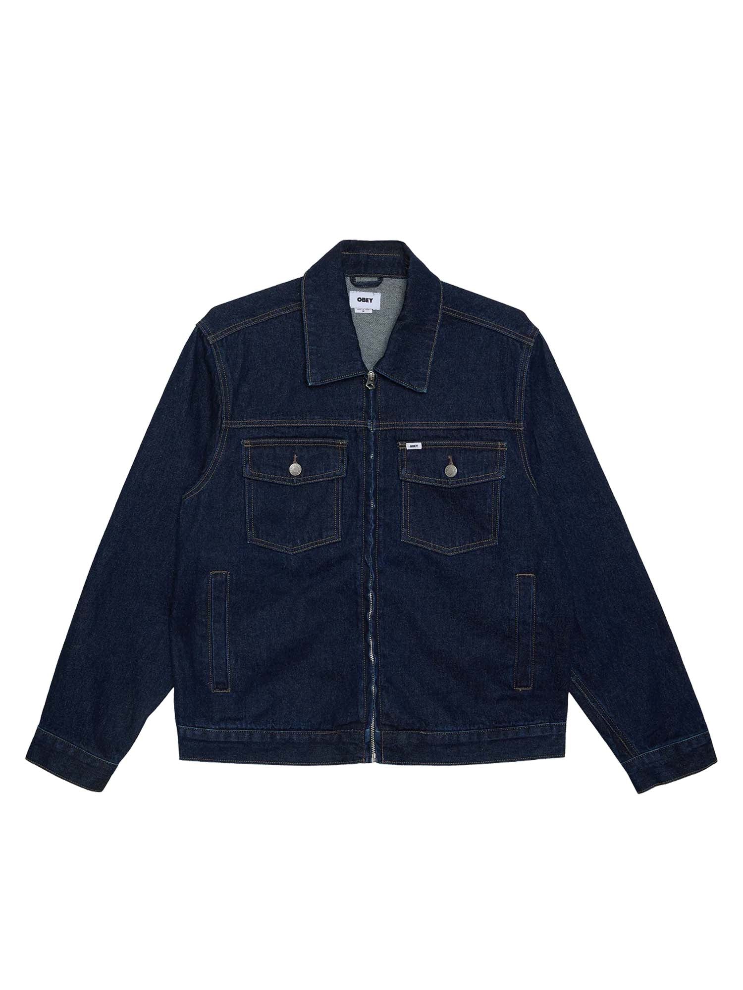 Obey Base Trucker Jacket Blu