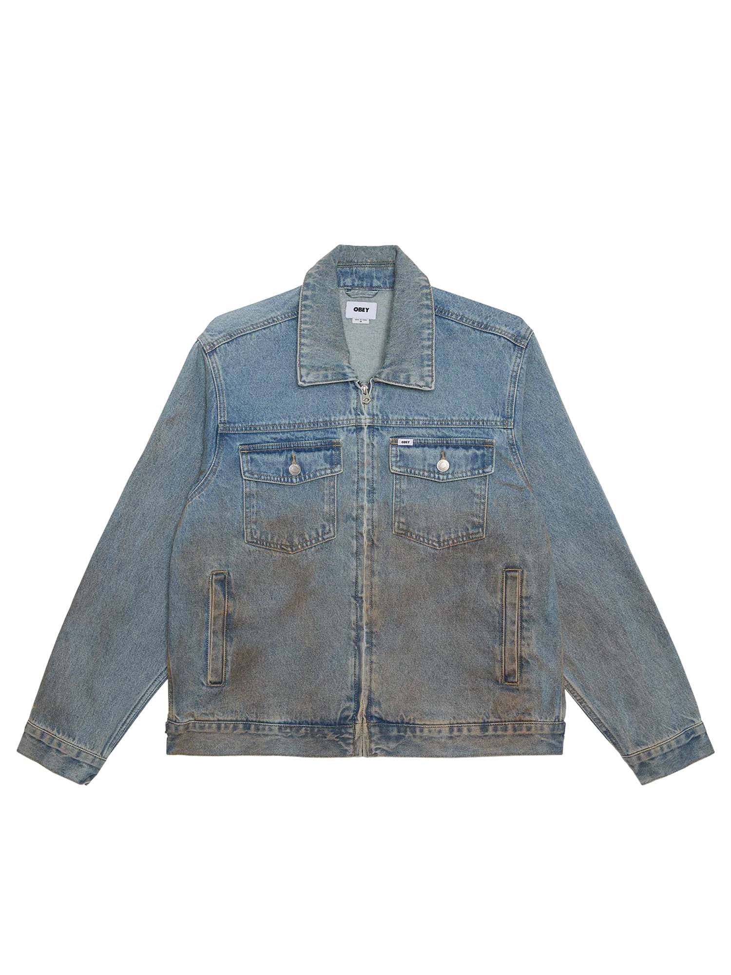 Obey Base Trucker Jacket Blu