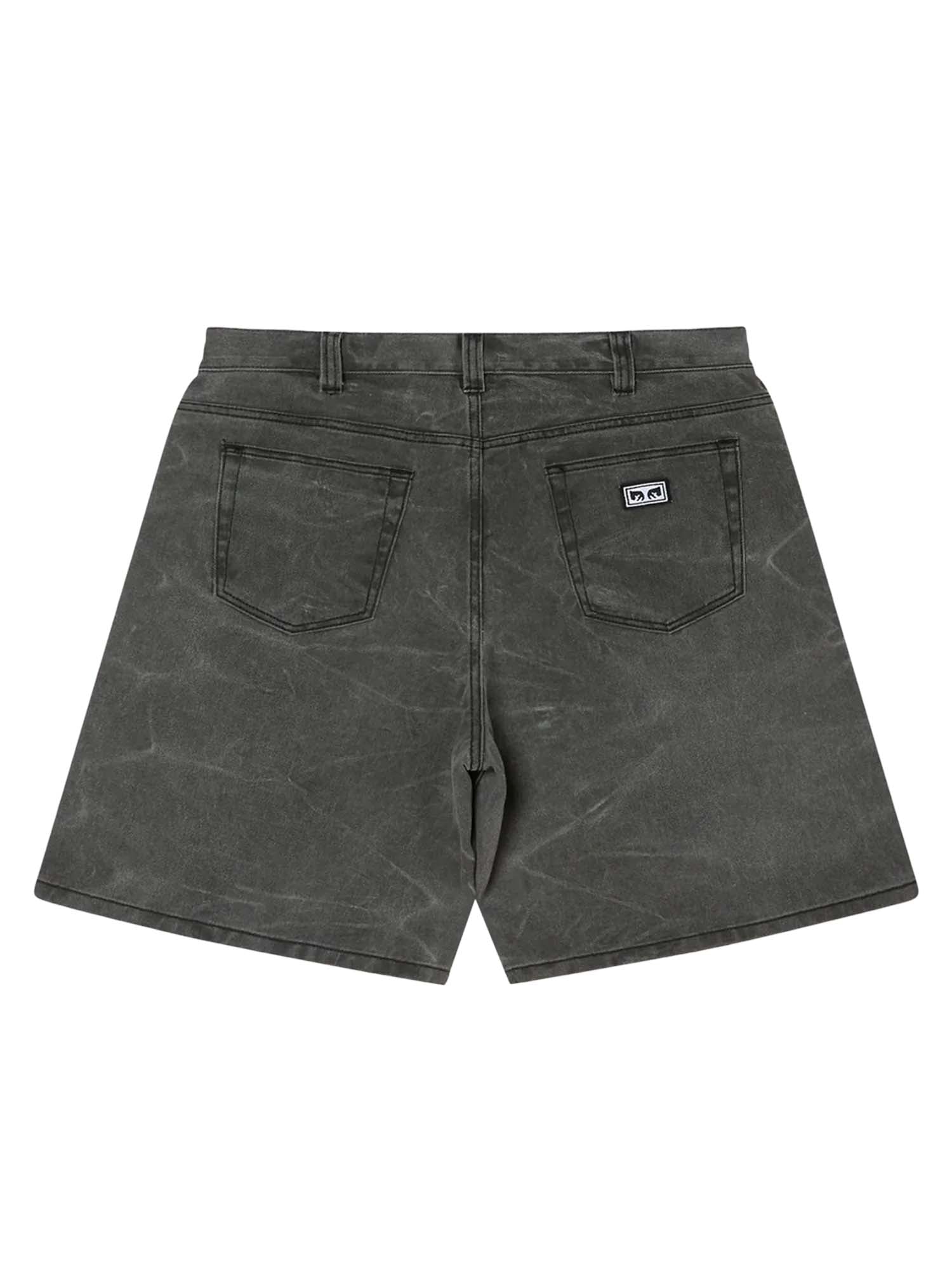 Obey Bigwig Baggy Denim Short Grigio